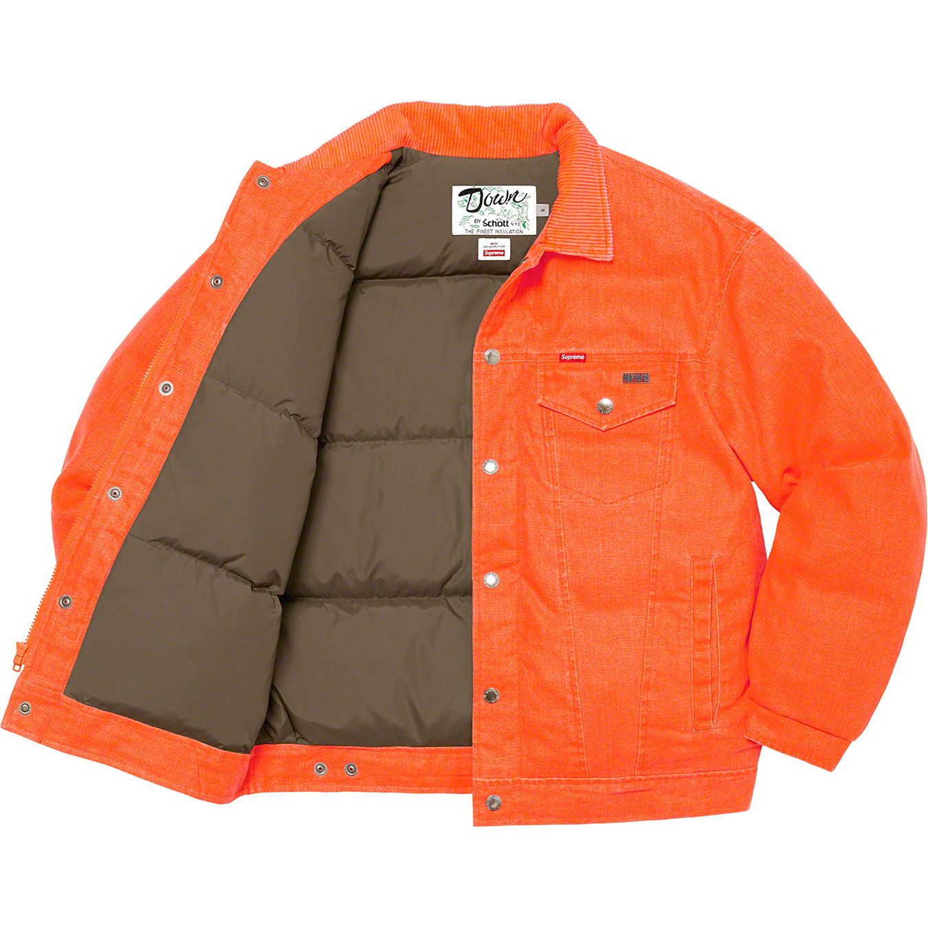 Supreme®/Schott® Canvas Down Trucker Jacket