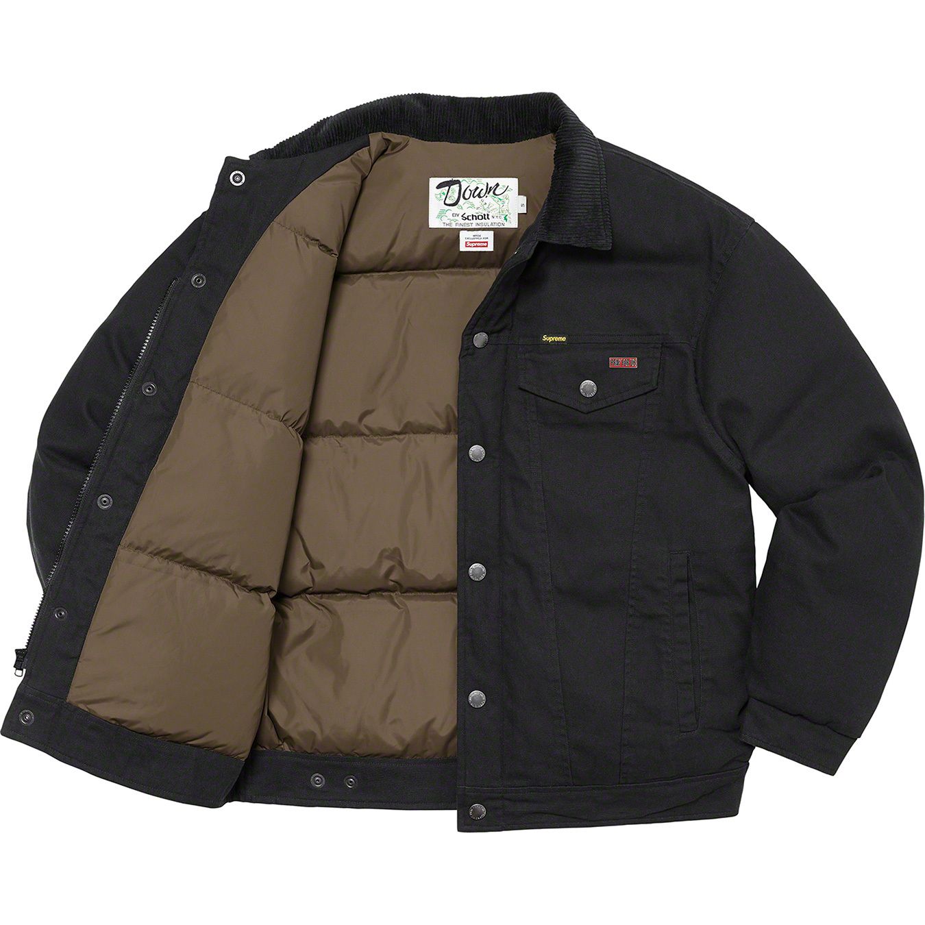 Supreme®/Schott® Canvas Down Trucker Jacket