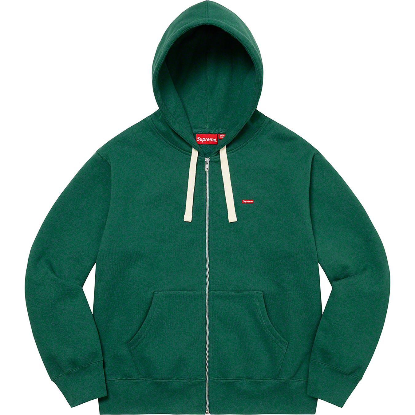 Small Box Drawcord Zip Up Hooded Sweatshirt
