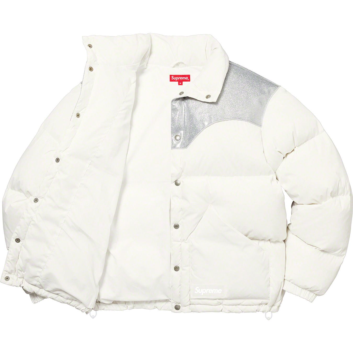 Glitter Yoke Down Puffer Jacket