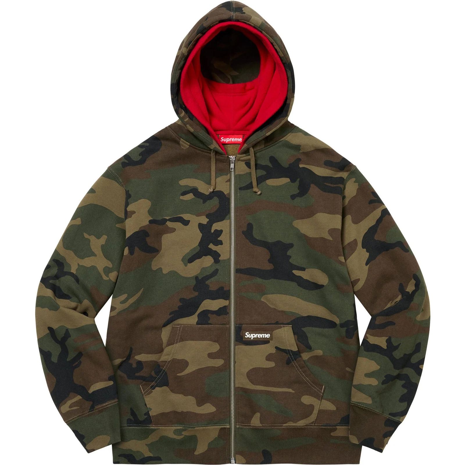 Double Hood Facemask Zip Up Hooded Sweatshirt