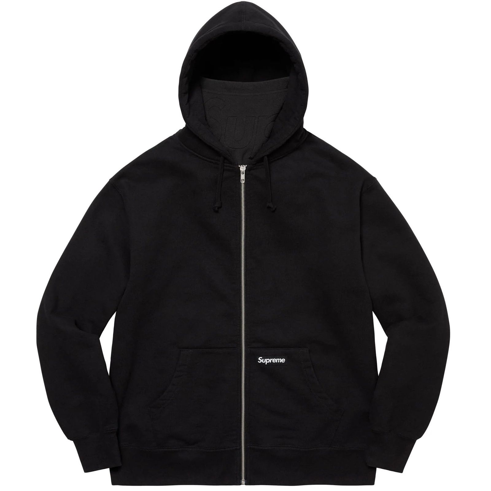 Double Hood Facemask Zip Up Hooded Sweatshirt