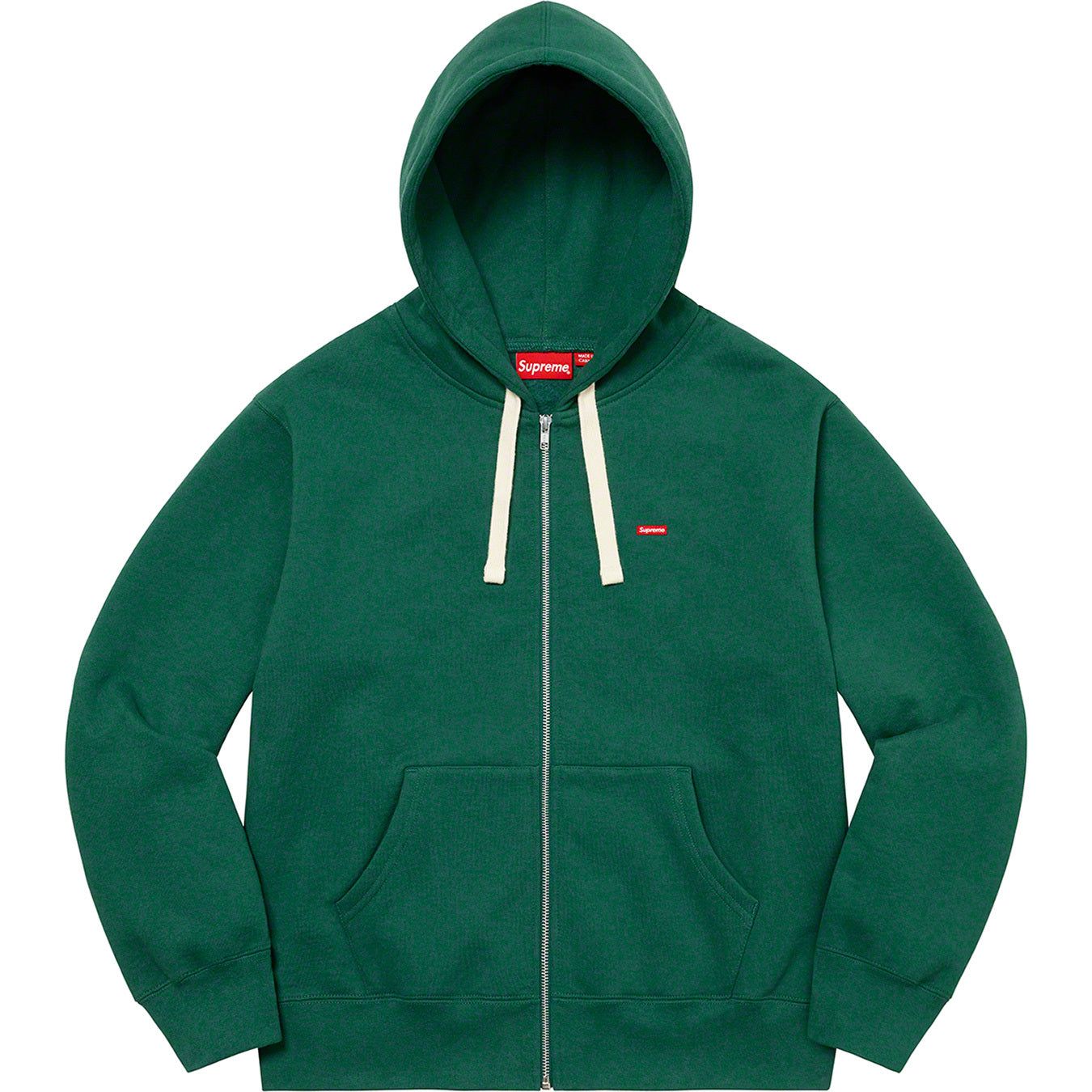 Small Box Drawcord Zip Up Hooded Sweatshirt