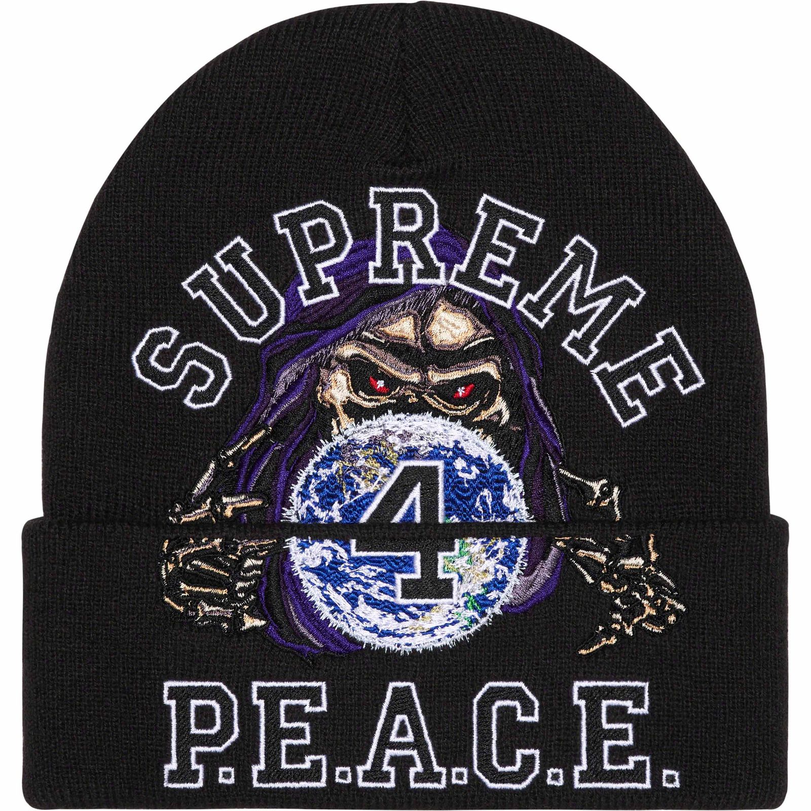 Peace Embroidered Beanie