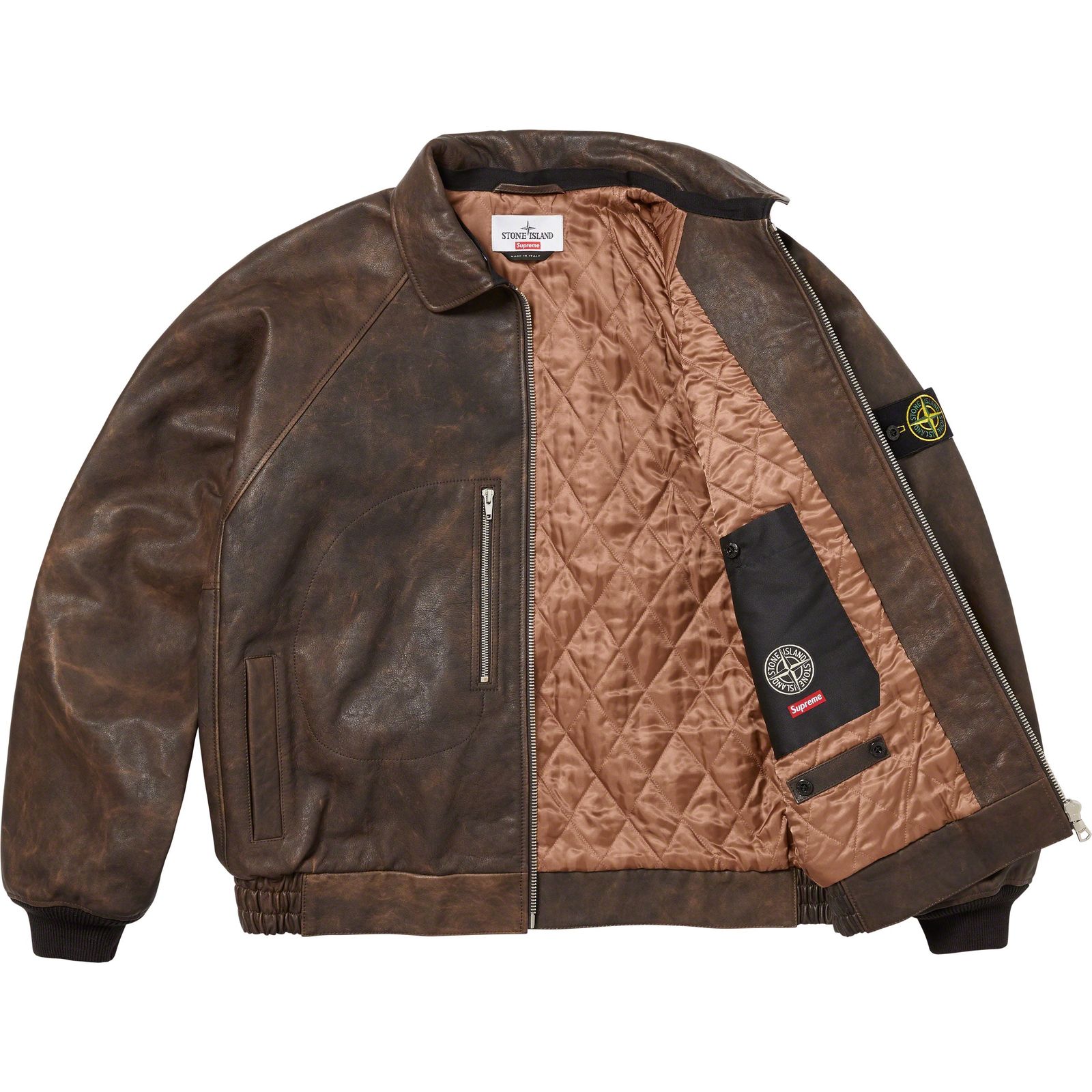 Supreme®/Stone Island® Leather Bomber Jacket