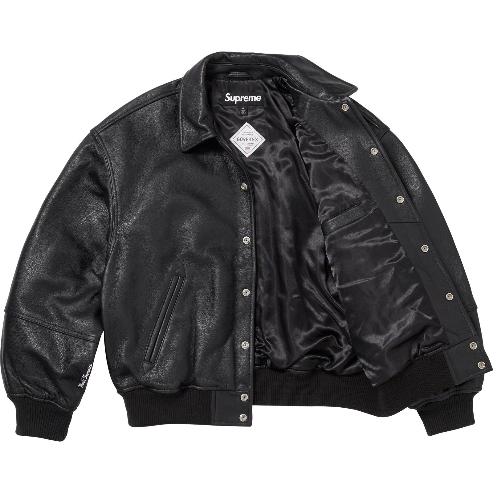 GORE-TEX Infinium WINDSTOPPER® Leather Varsity Jacket