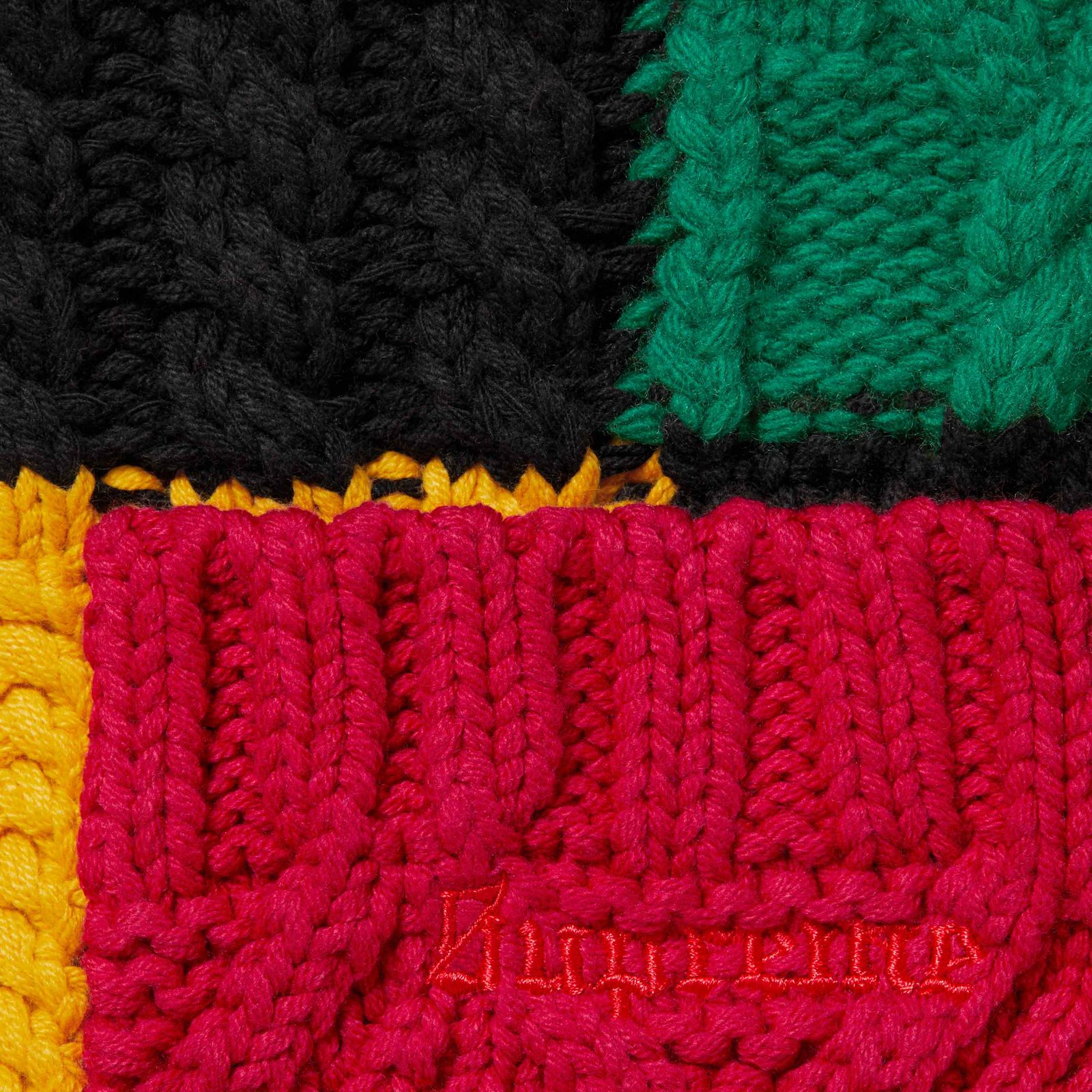 Patchwork Cable Knit Cardigan
