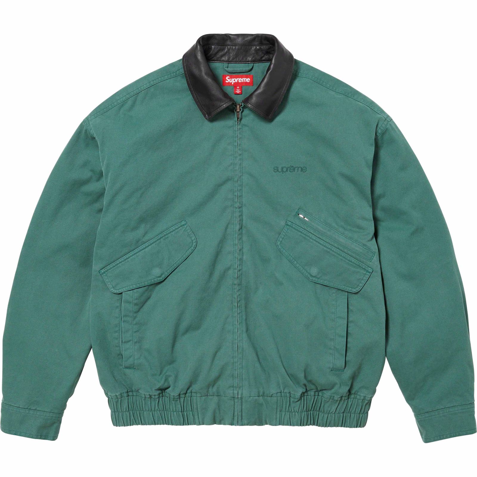 Leather Collar Utility Jacket