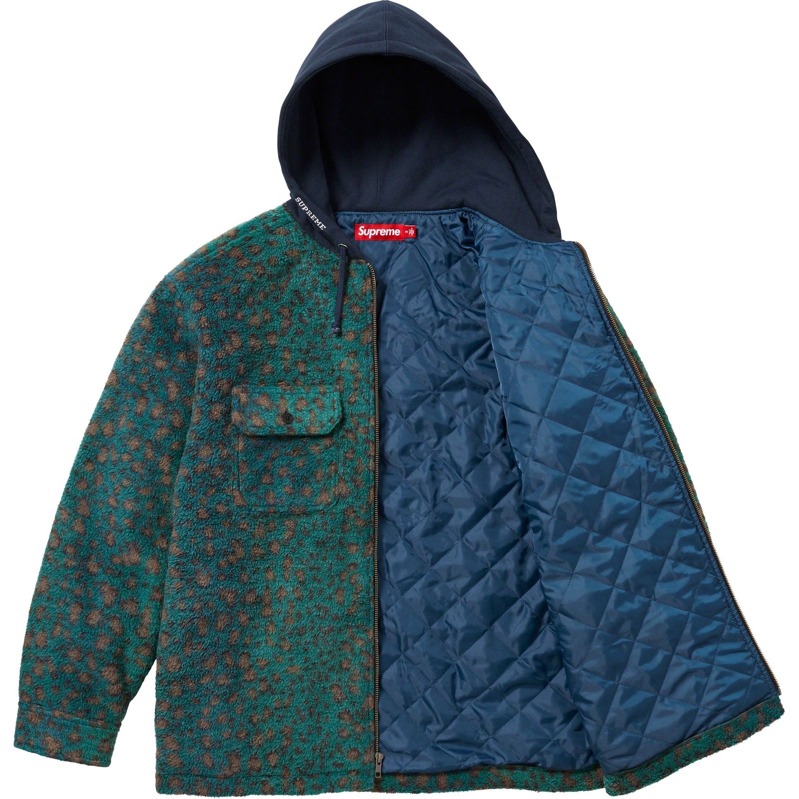 Fleece Zip Up Hooded Shirt
