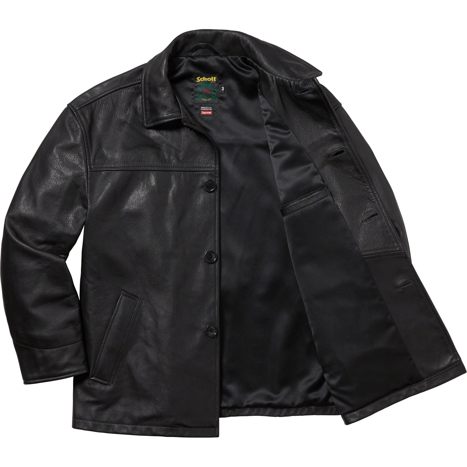 Supreme®/Schott® Leather Car Coat