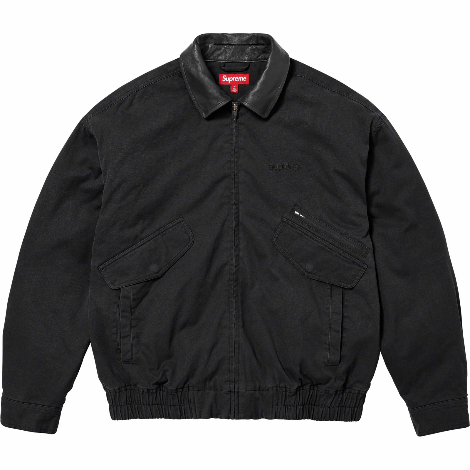 Leather Collar Utility Jacket
