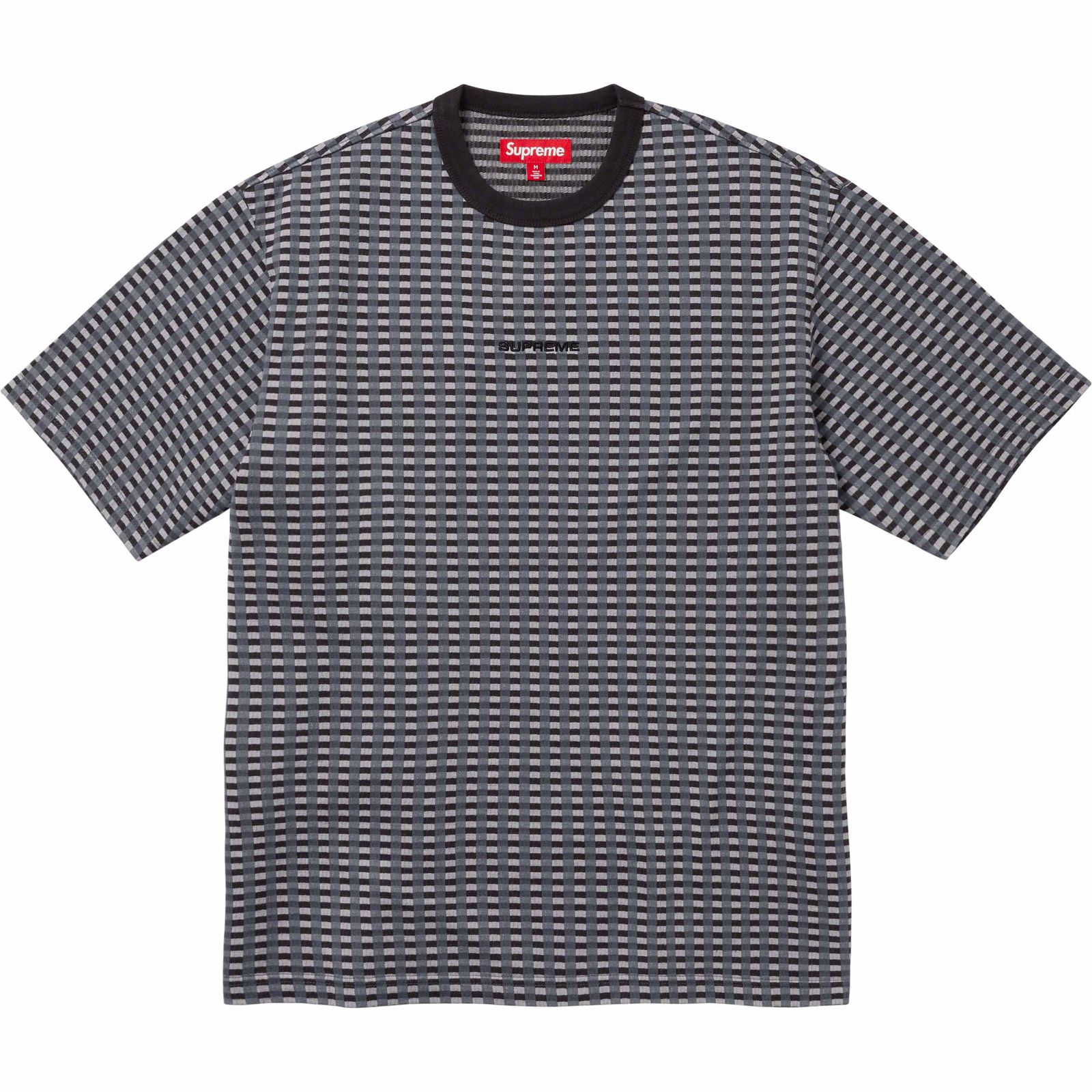 Grid Jacquard S/S Top