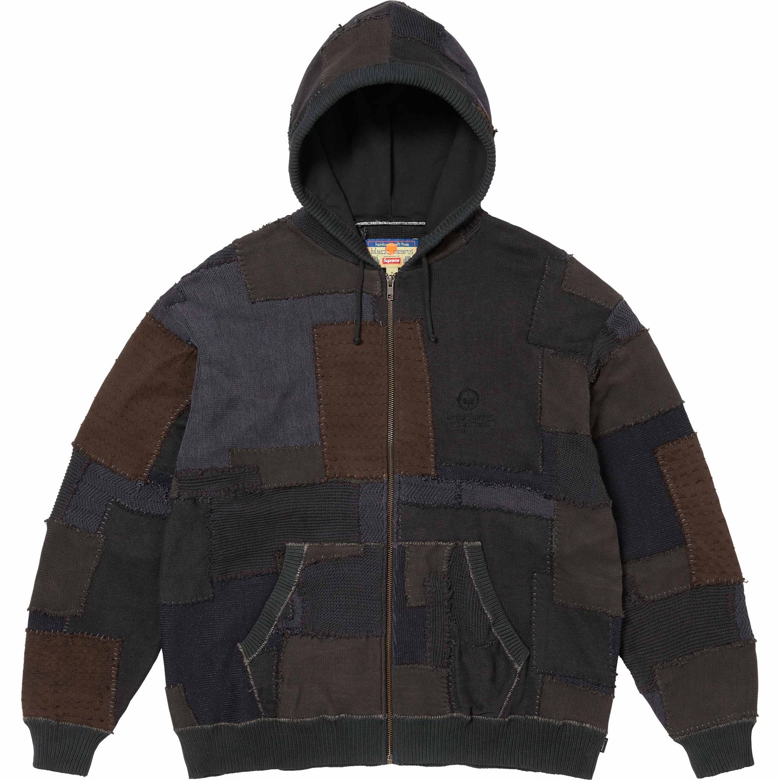 Supreme®/blackmeans Patchwork Zip Up Hooded Sweater
