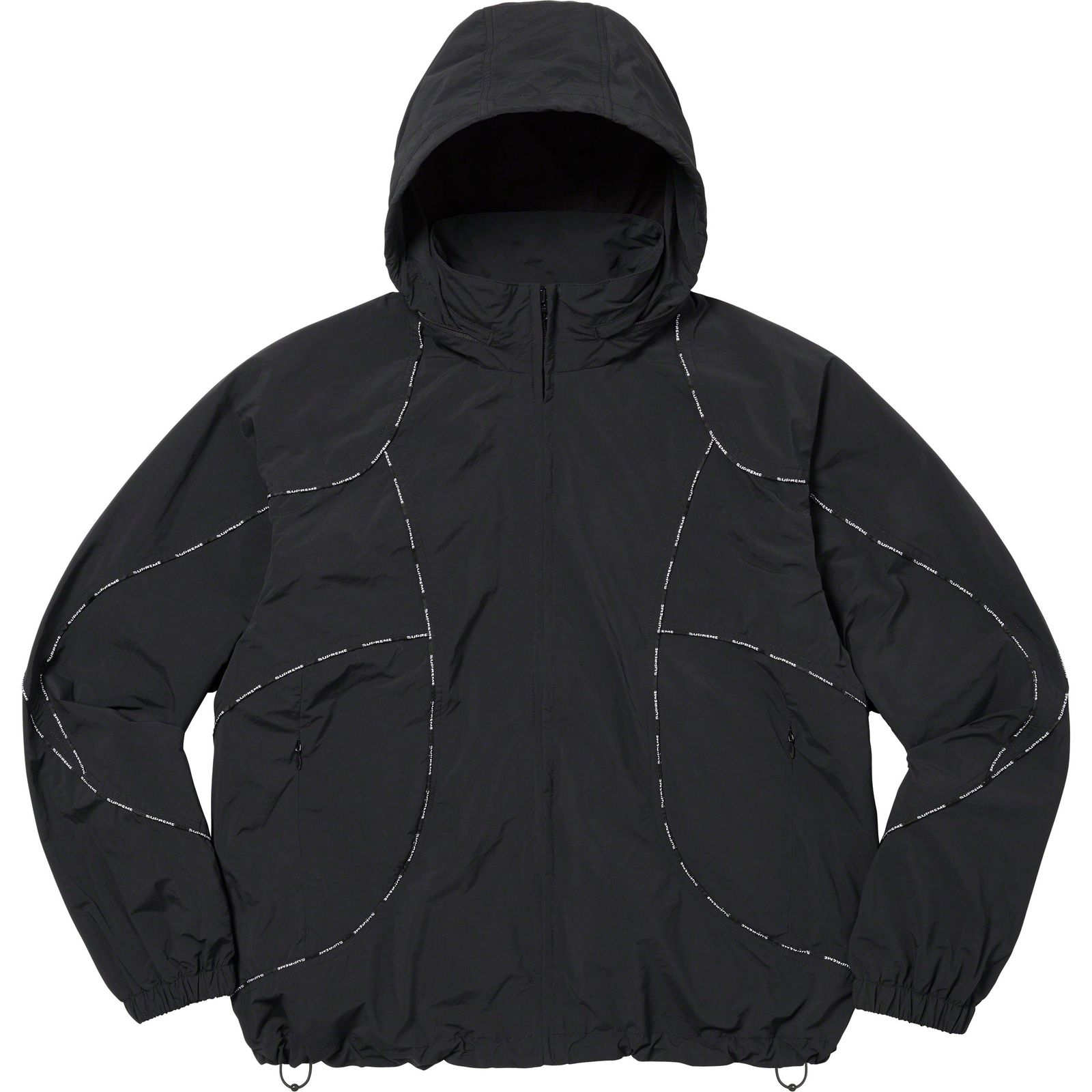 Logo Piping Hooded Track Jacket