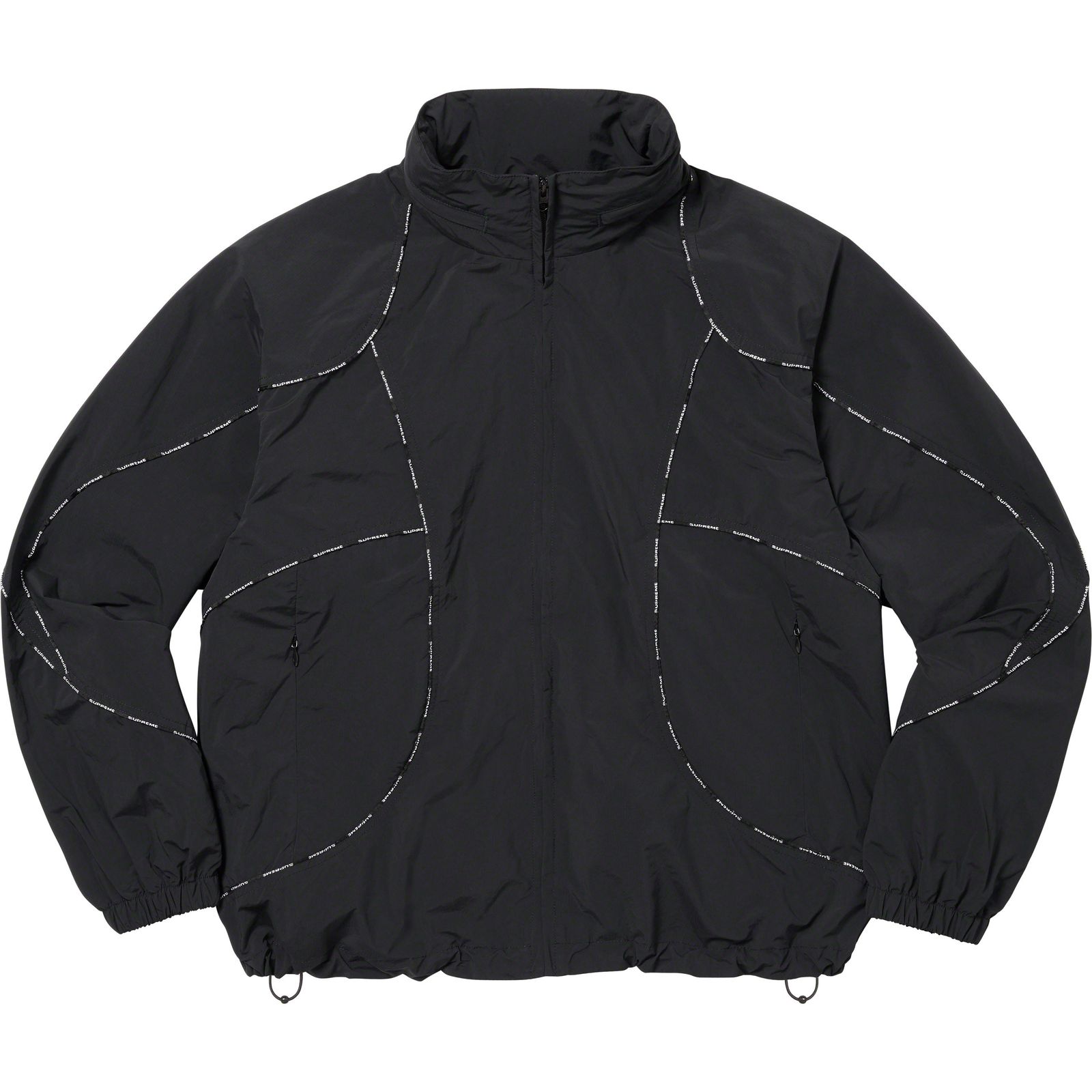 Logo Piping Hooded Track Jacket
