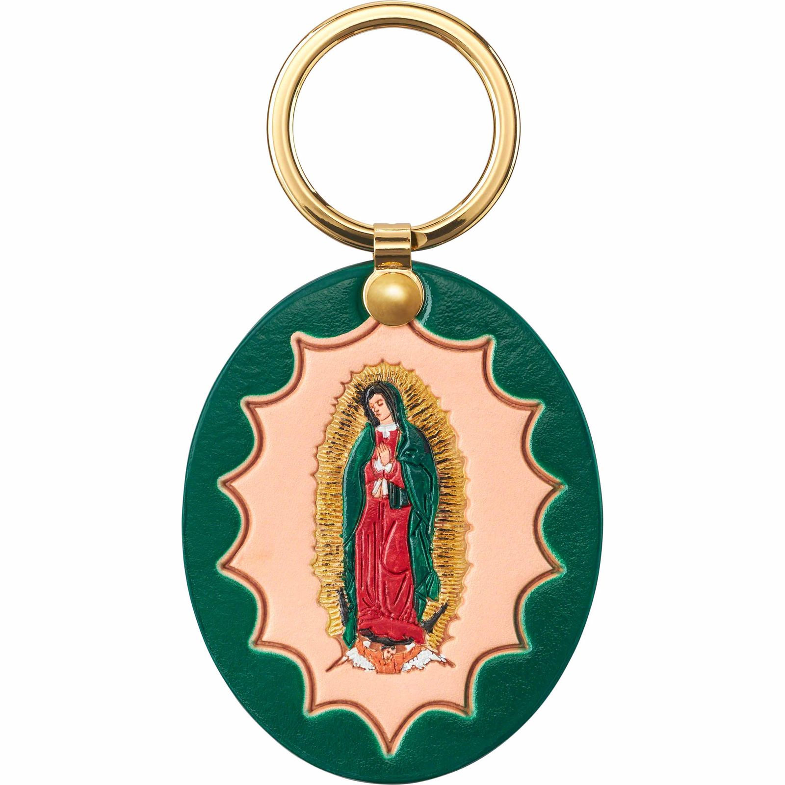 Guadalupe Leather Keychain