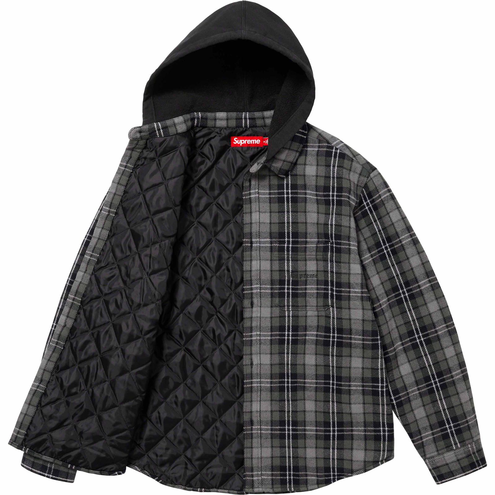 Tartan Flannel Hooded Shirt