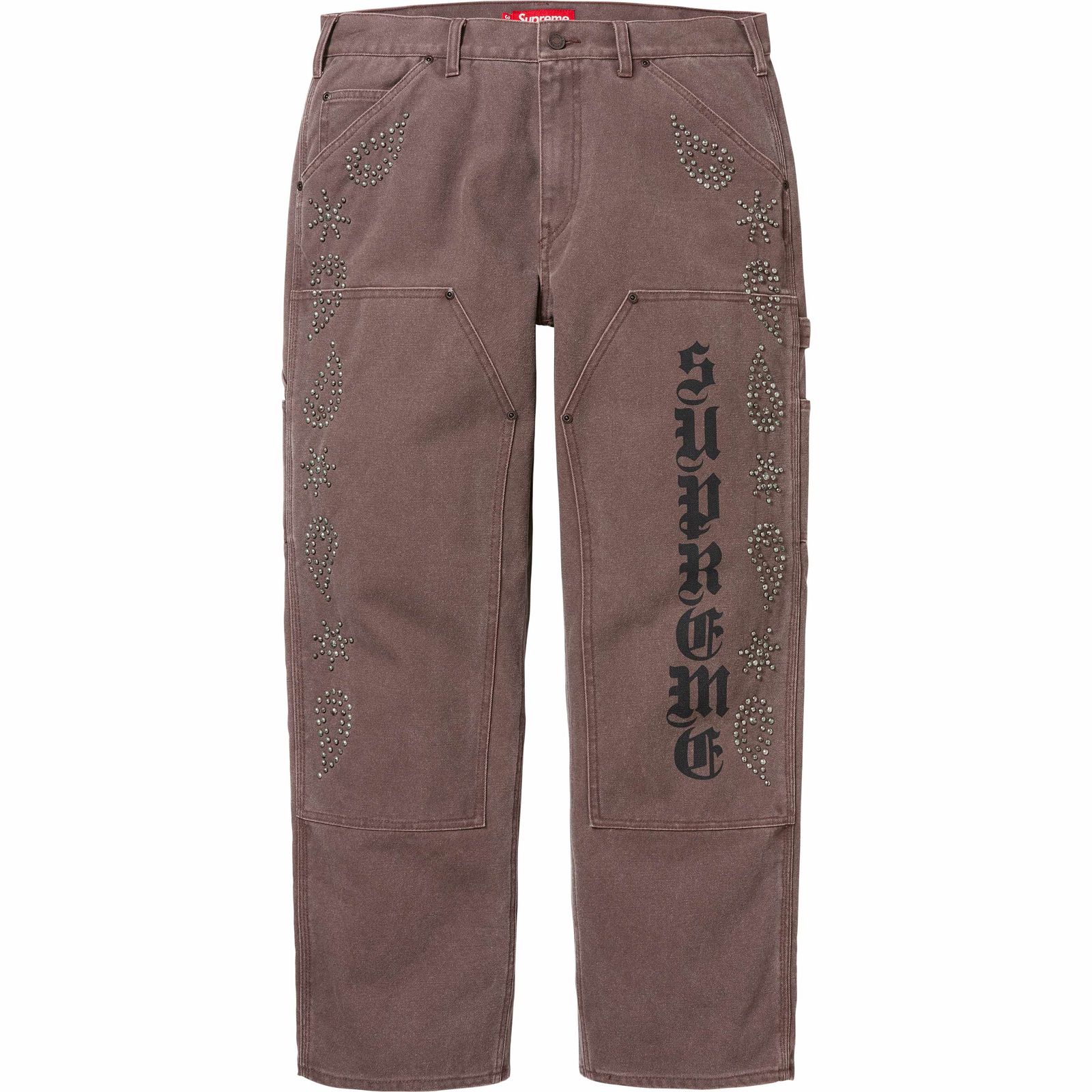 Paisley Studded Double Knee Painter Pant