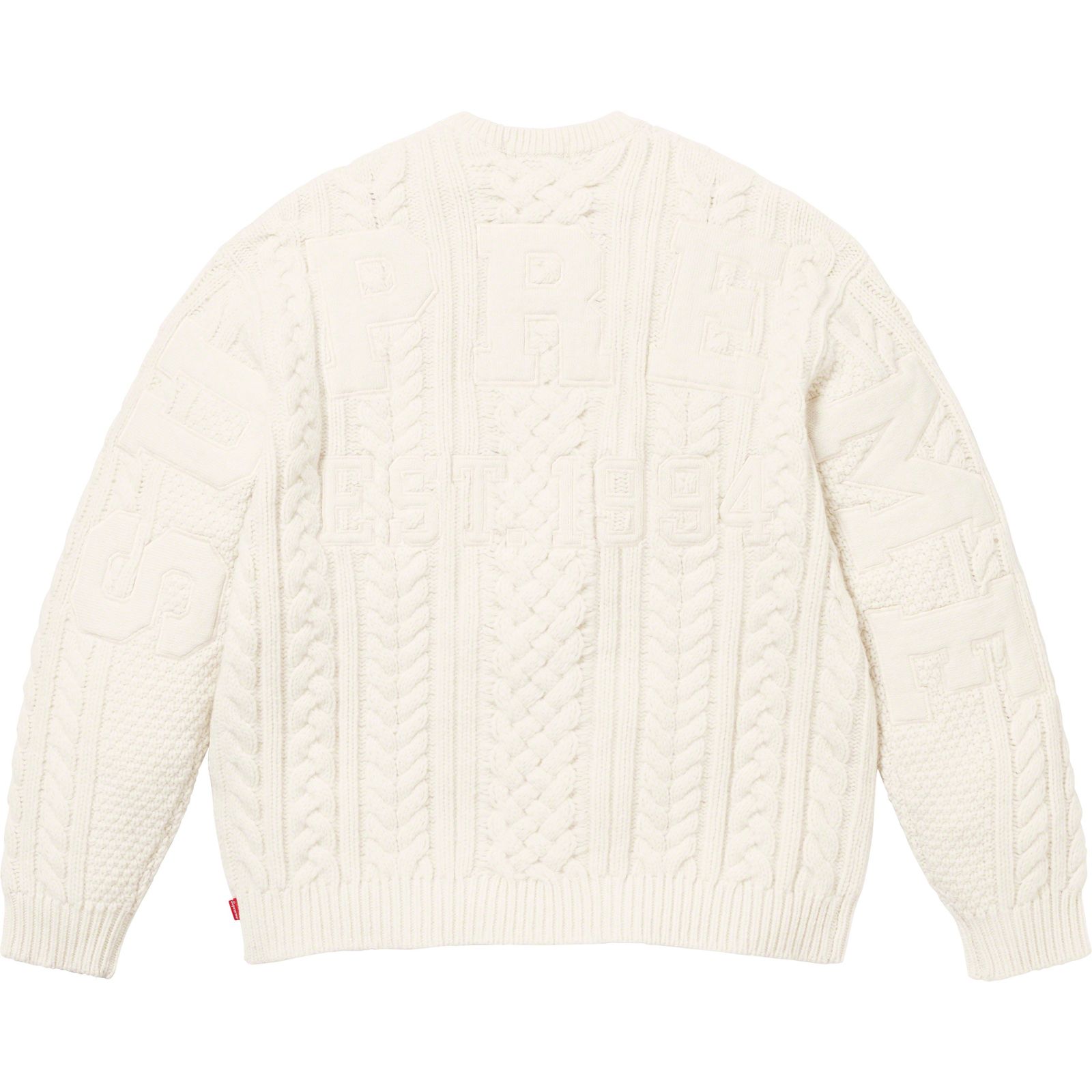 Appliqué Cable Knit Sweater