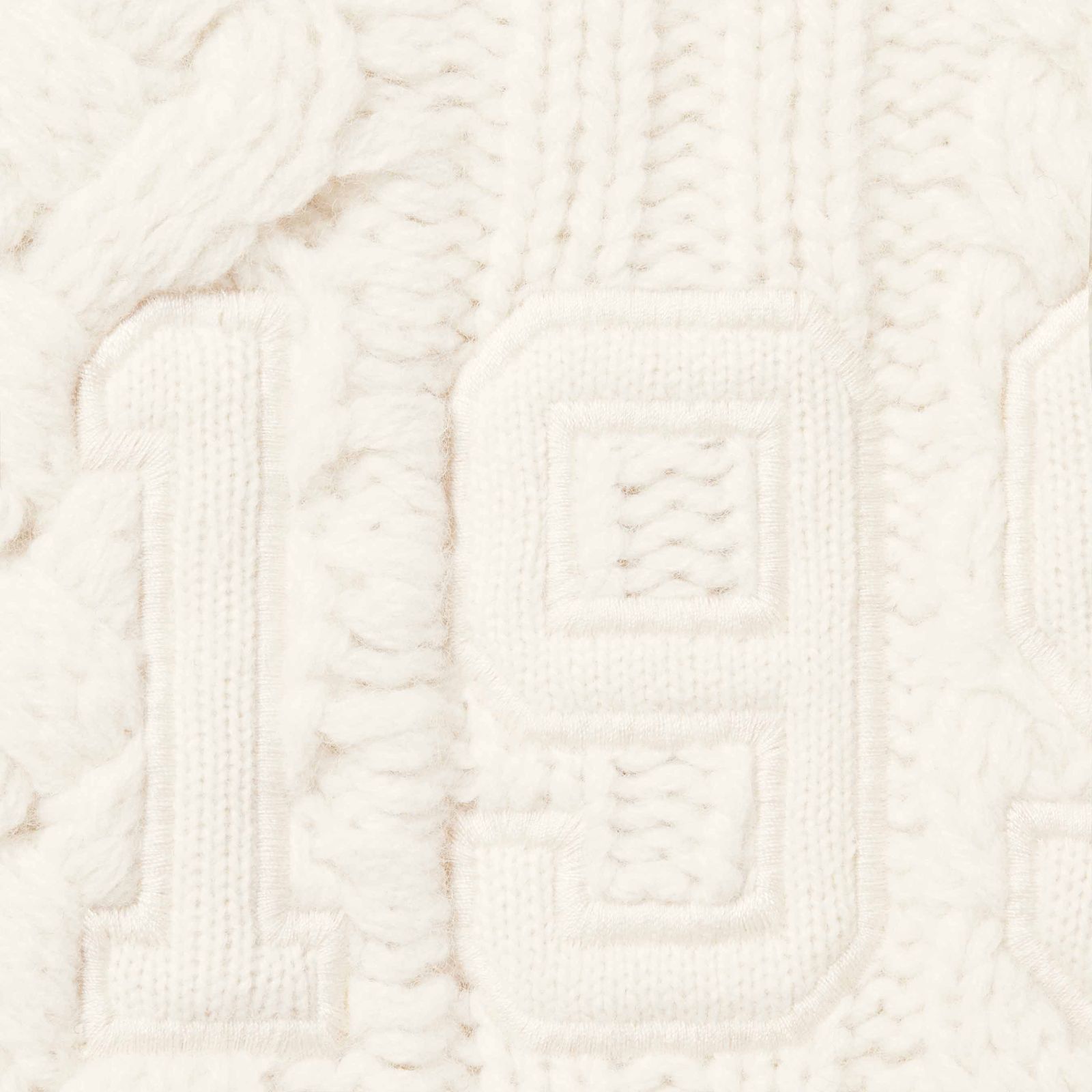 Appliqué Cable Knit Sweater