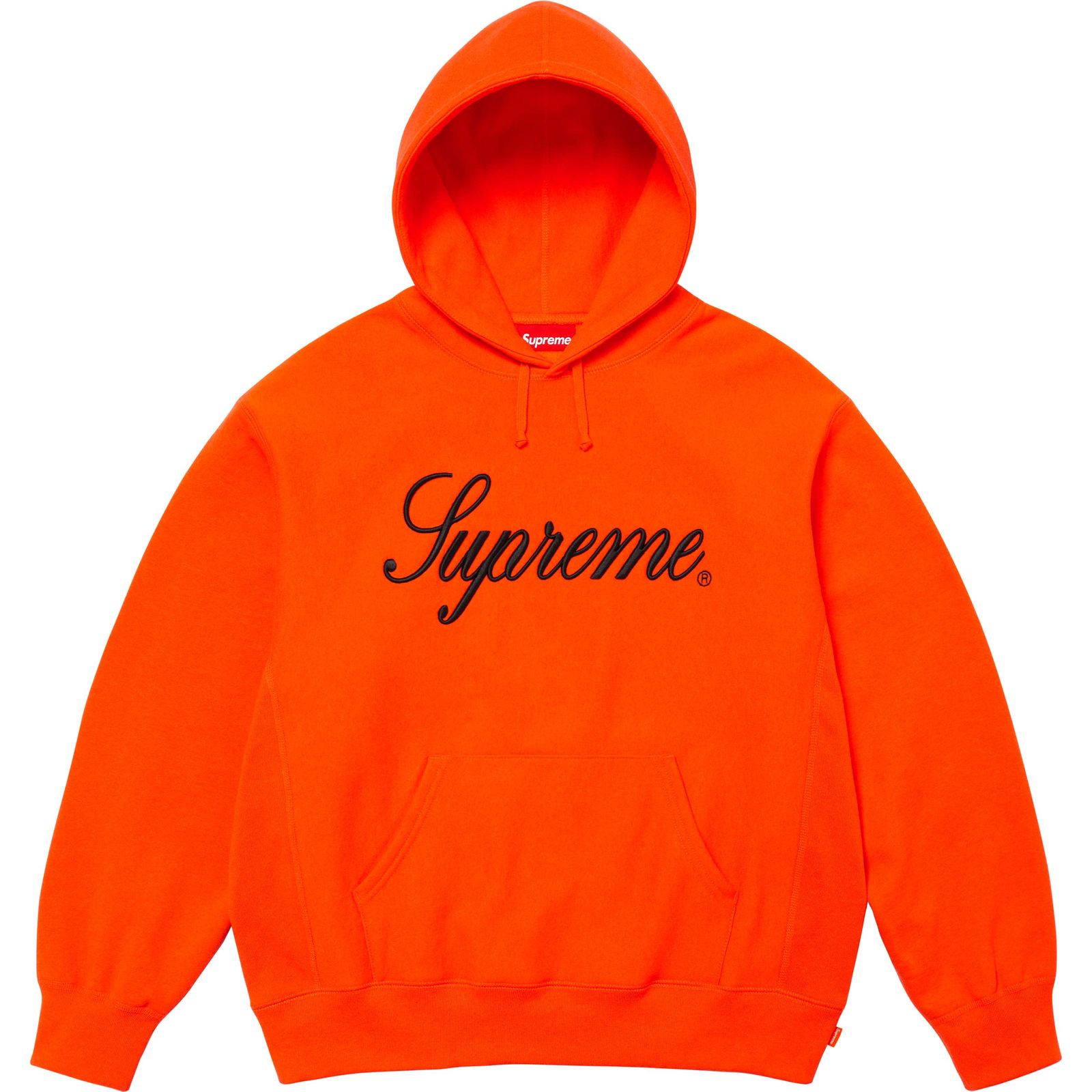 Embroidered Script Hooded Sweatshirt