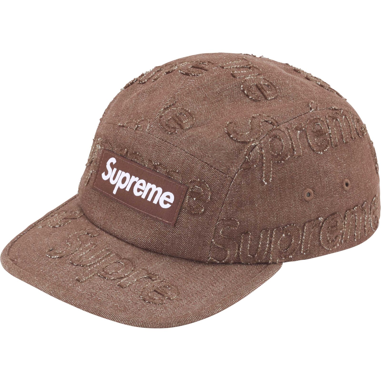 Lasered Denim Camp Cap