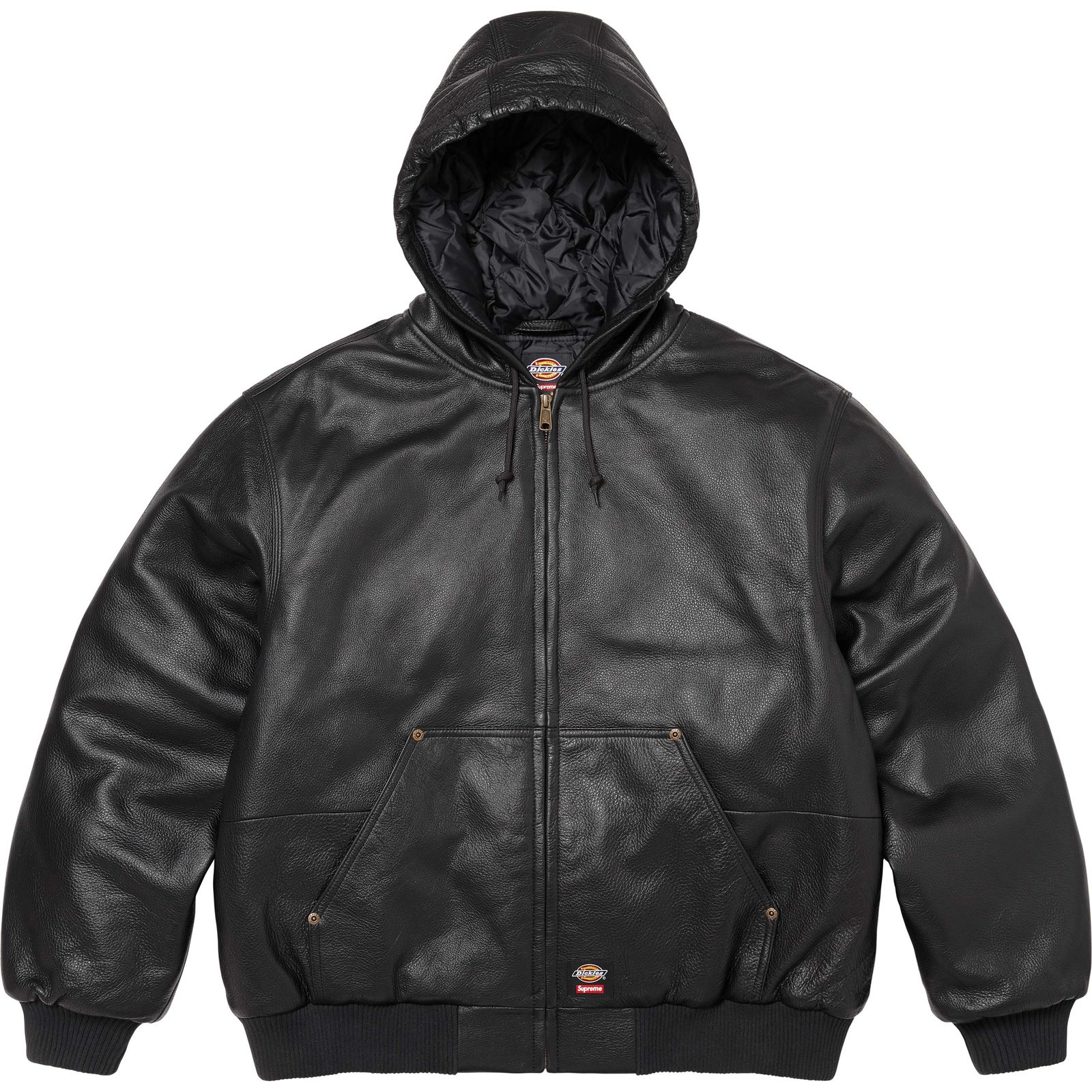 Supreme®/Dickies® Hooded Leather Work Jacket