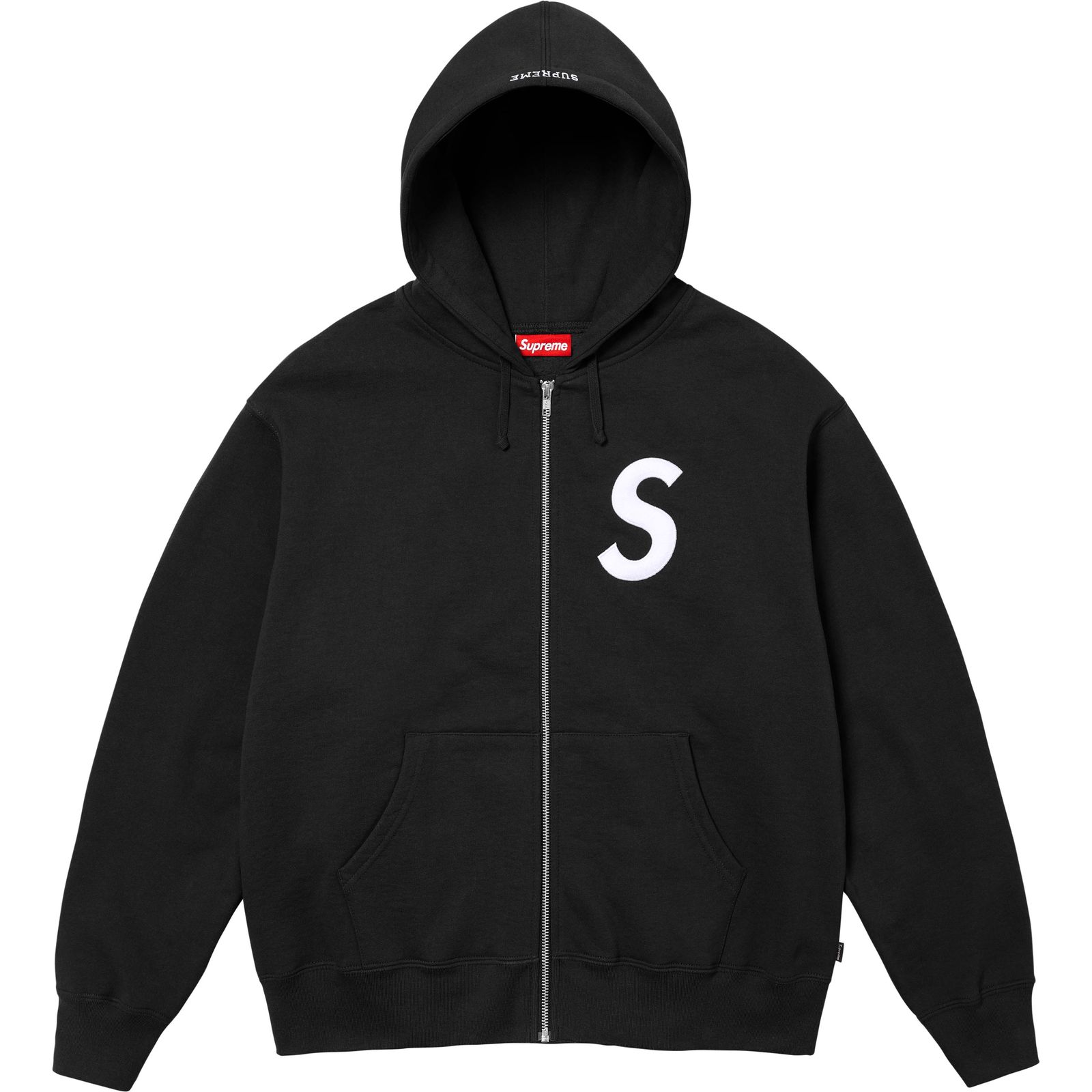 S Logo Zip Up Hooded Sweatshirt