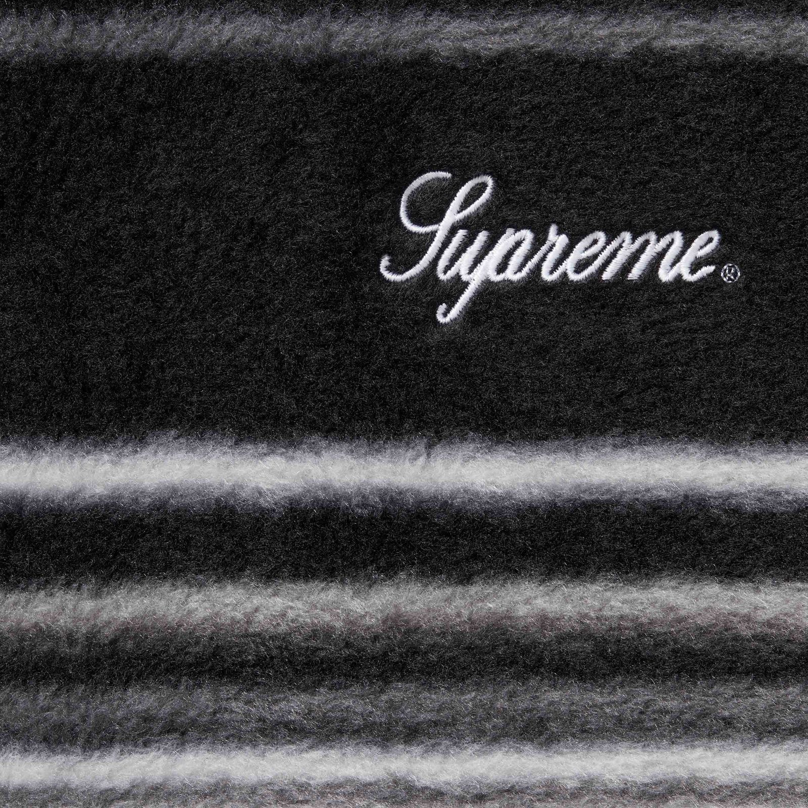 Stripe Zip Up Fleece Jacket