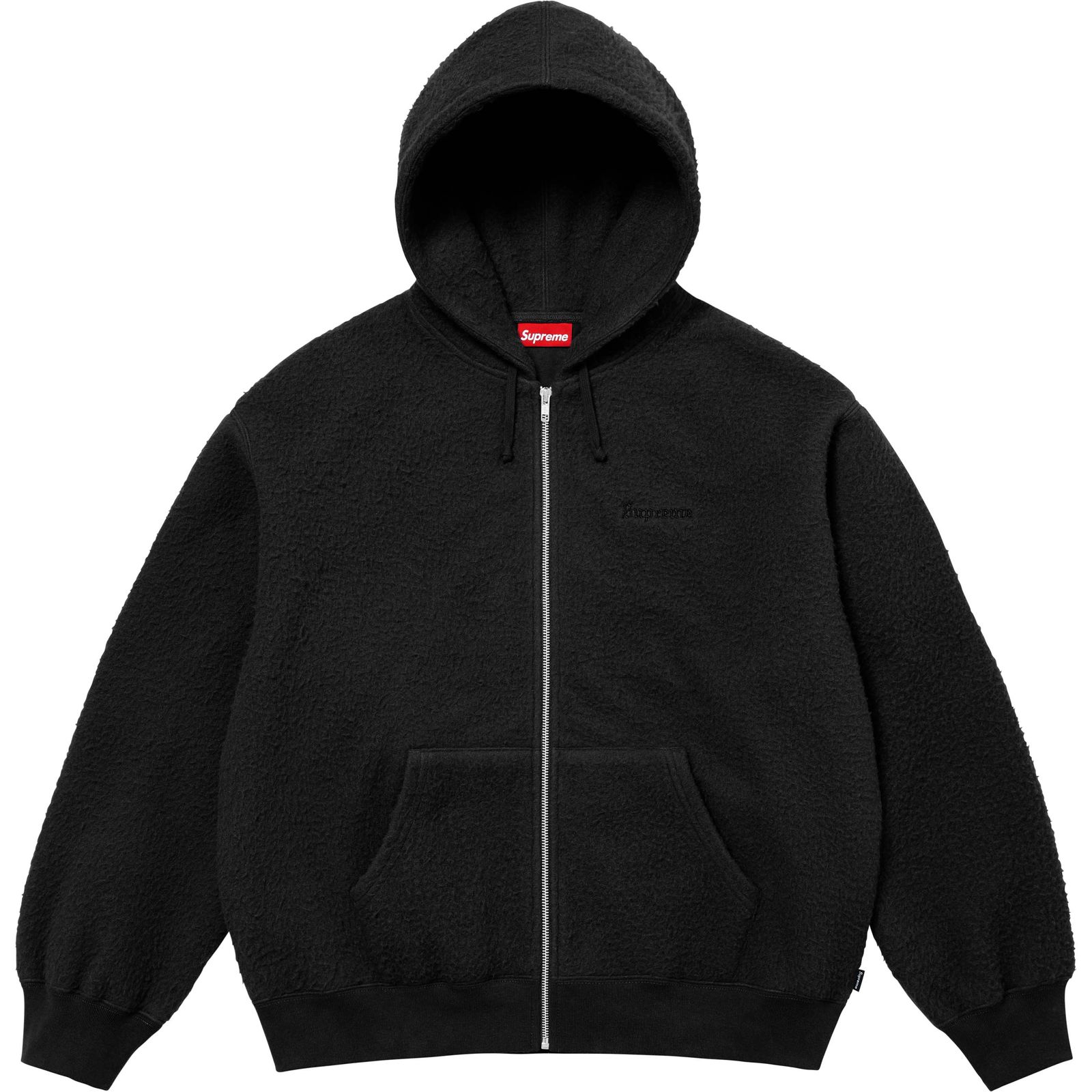 Pilled Zip Up Hooded Sweatshirt