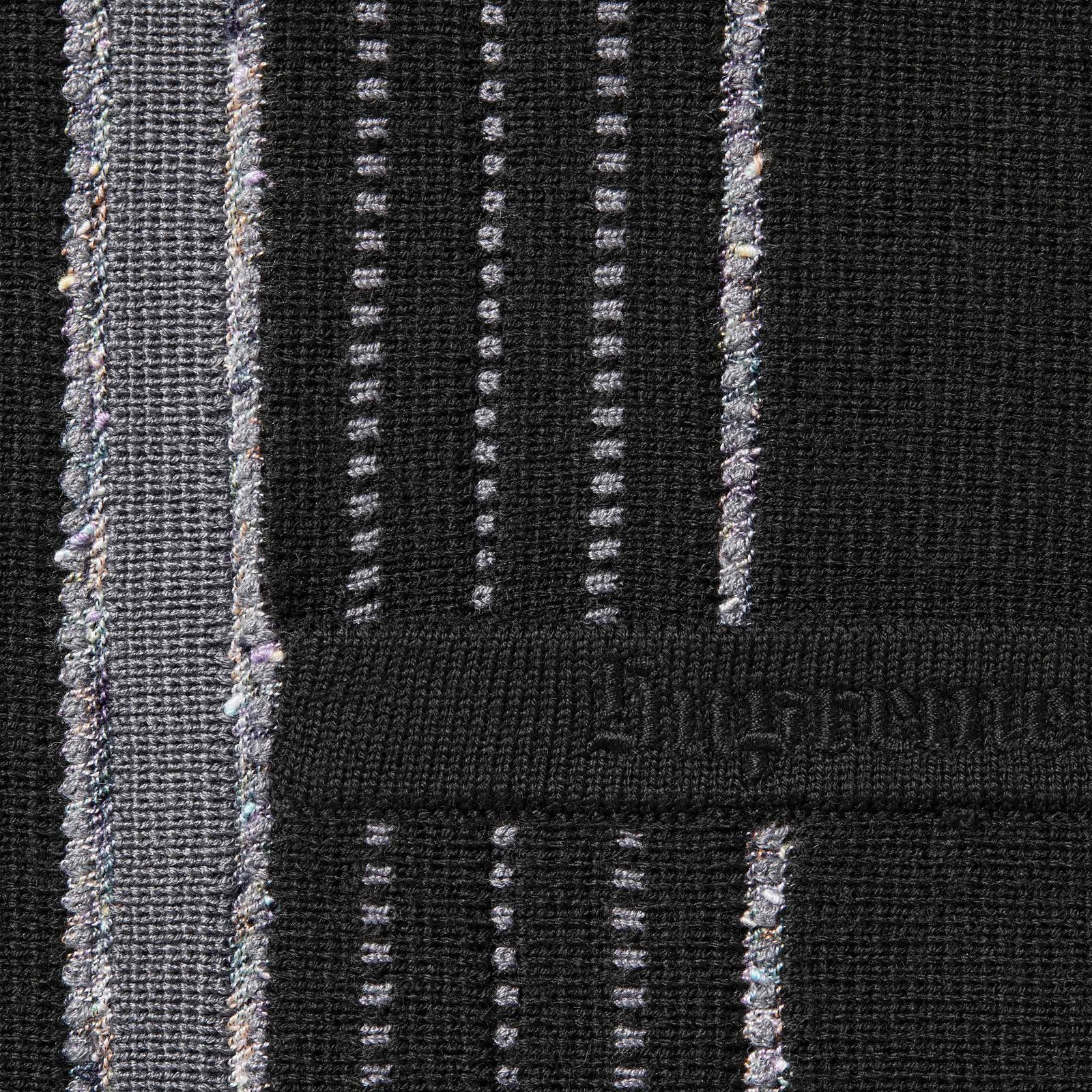 Speckle Stripe Zip Up Cardigan