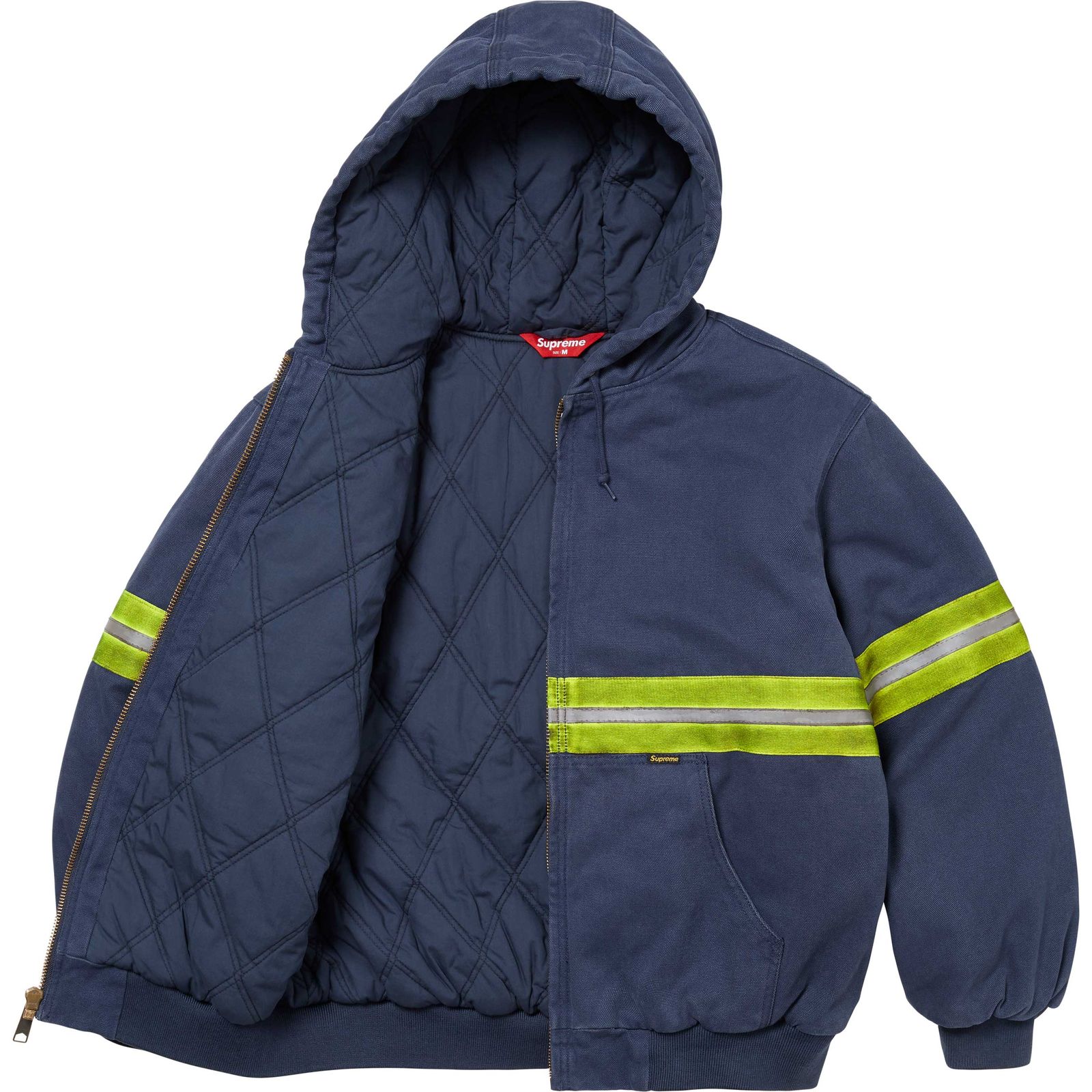 Reflective Stripe Hooded Work Jacket