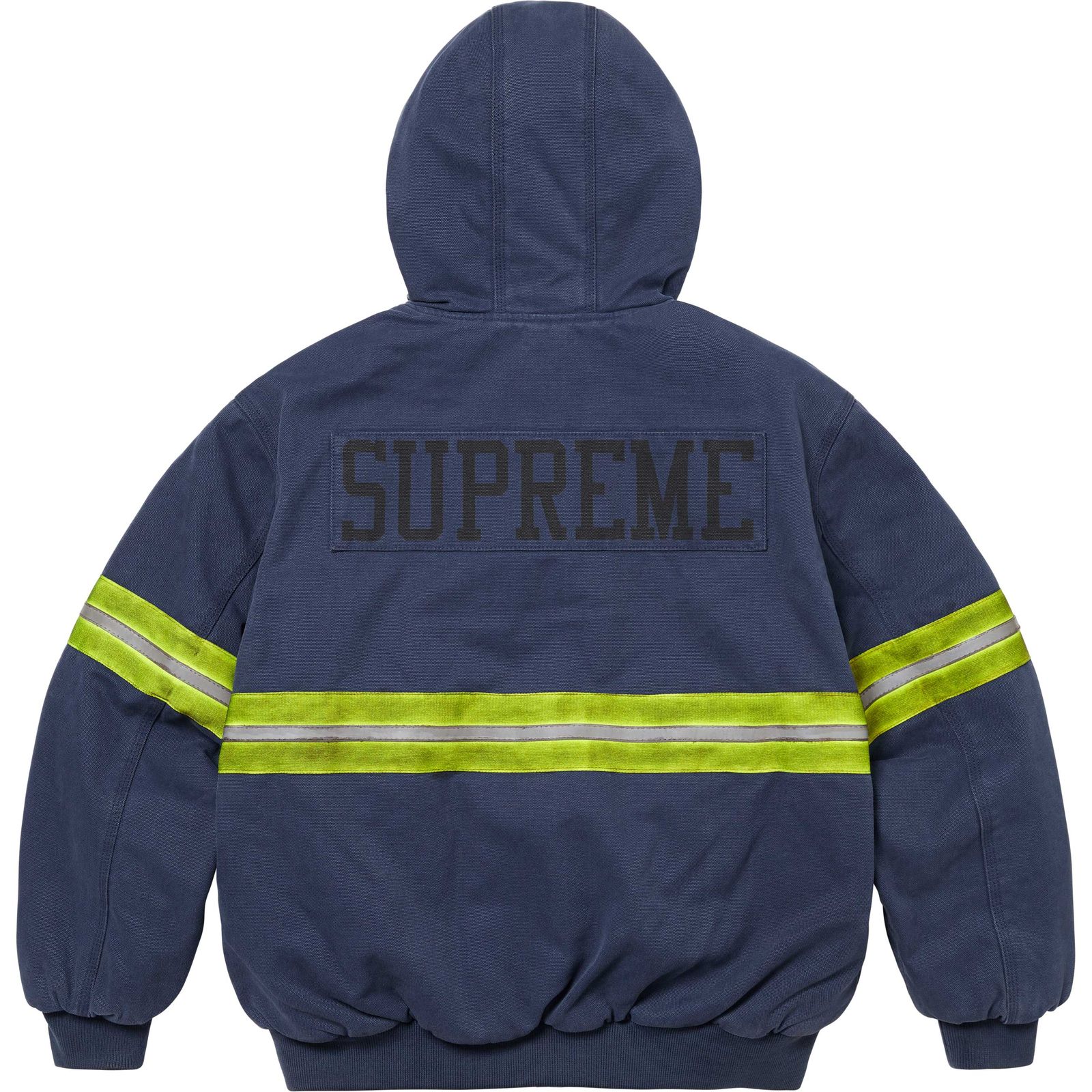 Reflective Stripe Hooded Work Jacket