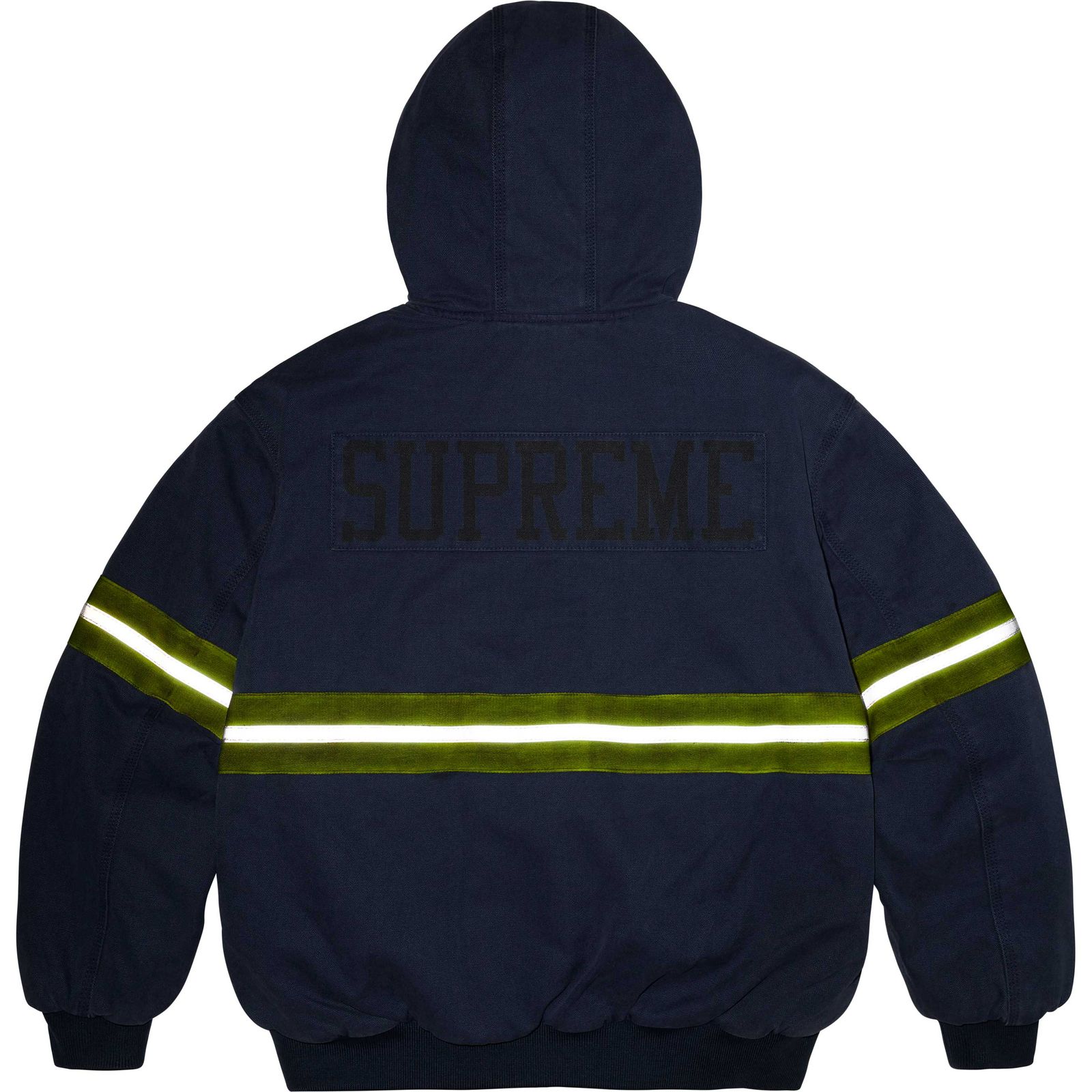 Reflective Stripe Hooded Work Jacket