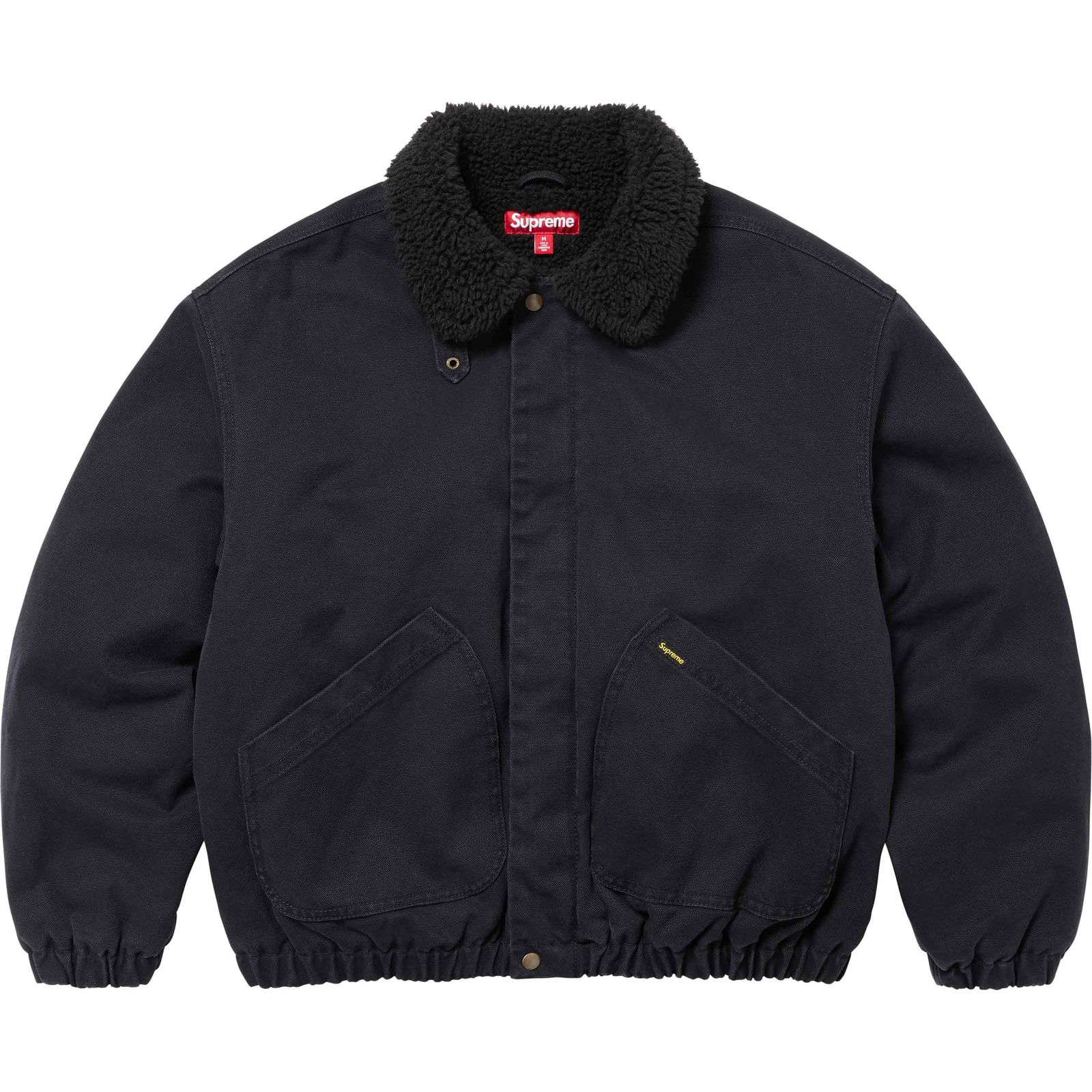 Faux Shearling Lined Bomber Jacket