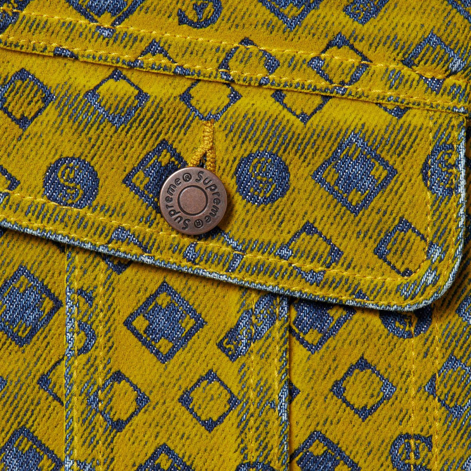 Flocked Denim Trucker Jacket
