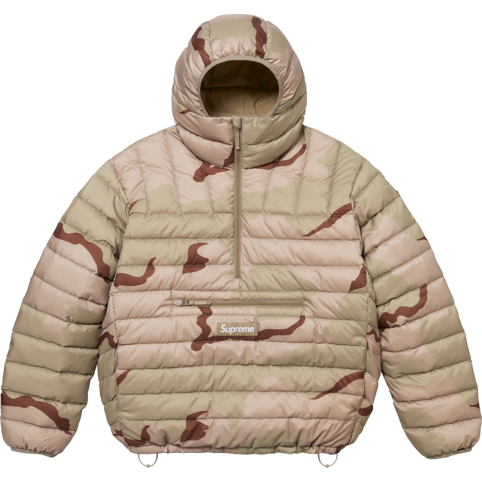 Micro Down Half Zip Hooded Pullover