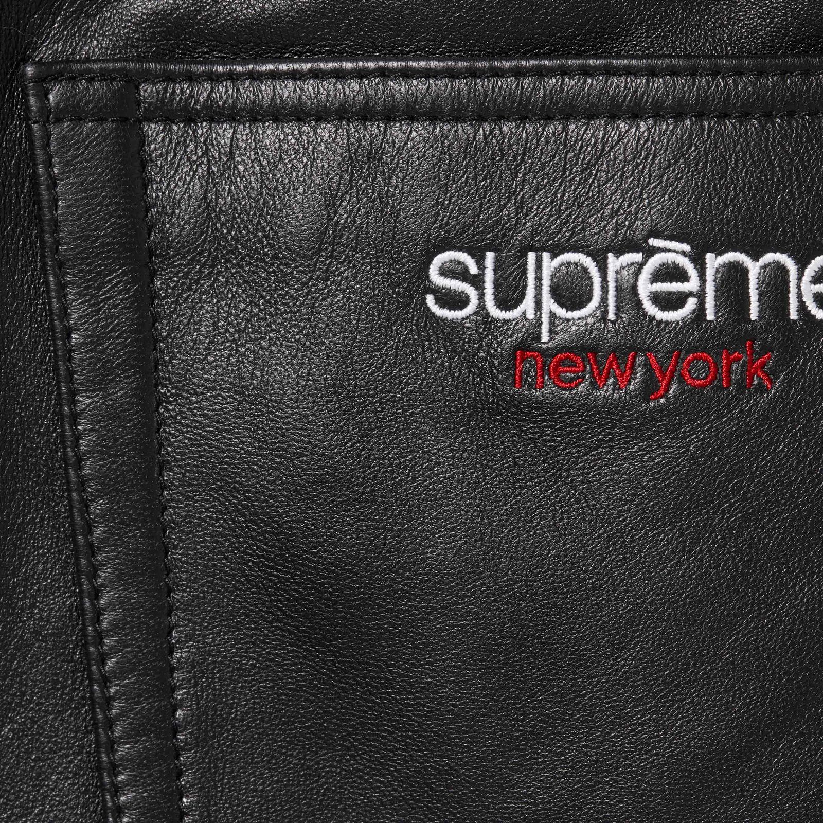 Leather Baggy 5-Pocket Jean