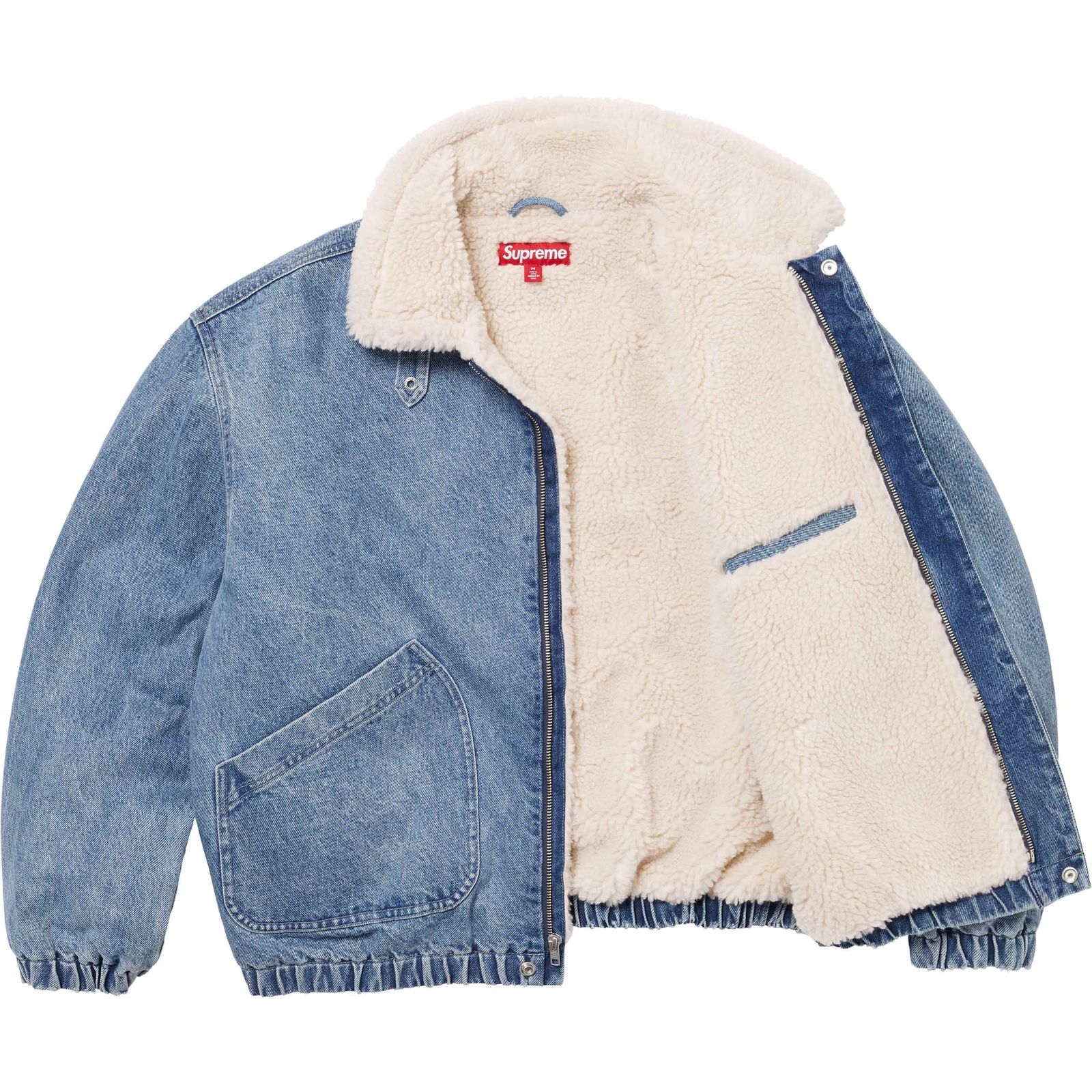 Faux Shearling Lined Bomber Jacket