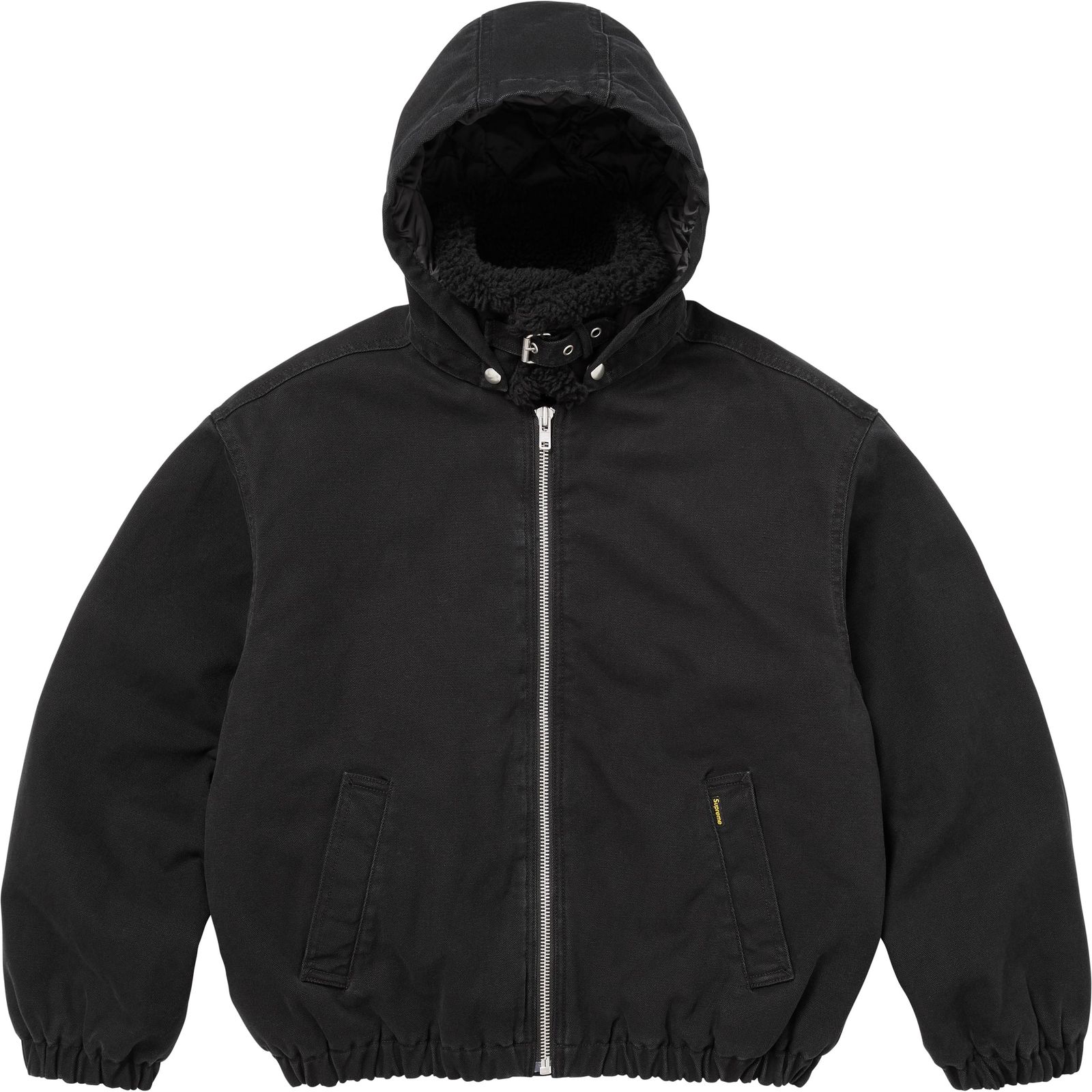 Faux Shearling Lined Bomber Jacket
