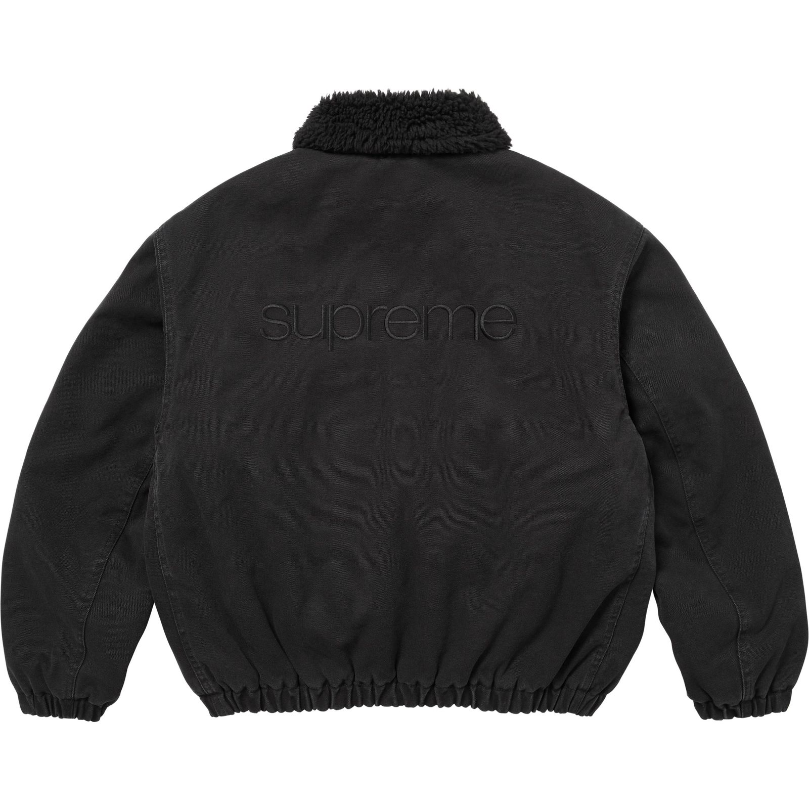 Faux Shearling Lined Bomber Jacket