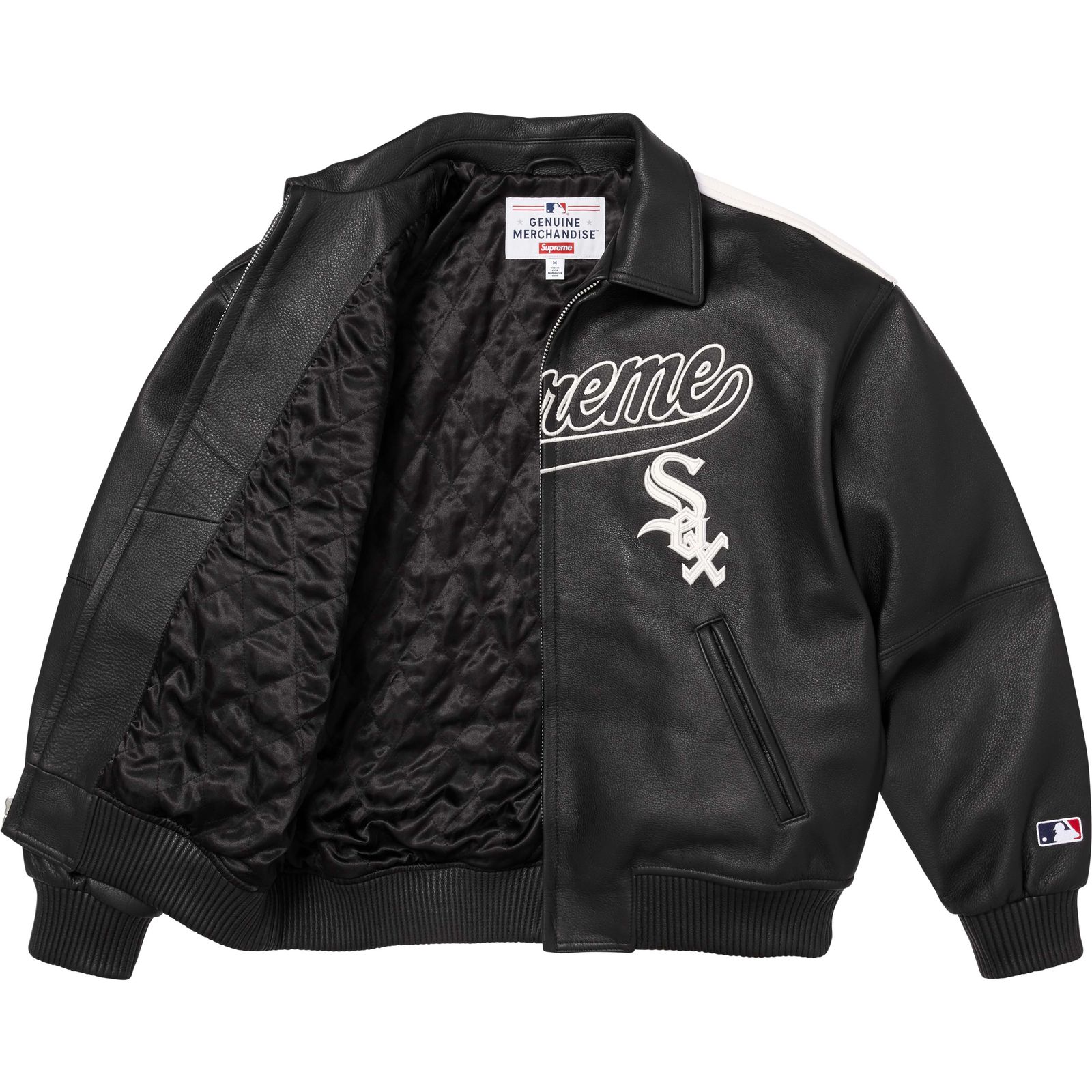 Supreme®/Chicago White Sox™ Leather Varsity Jacket