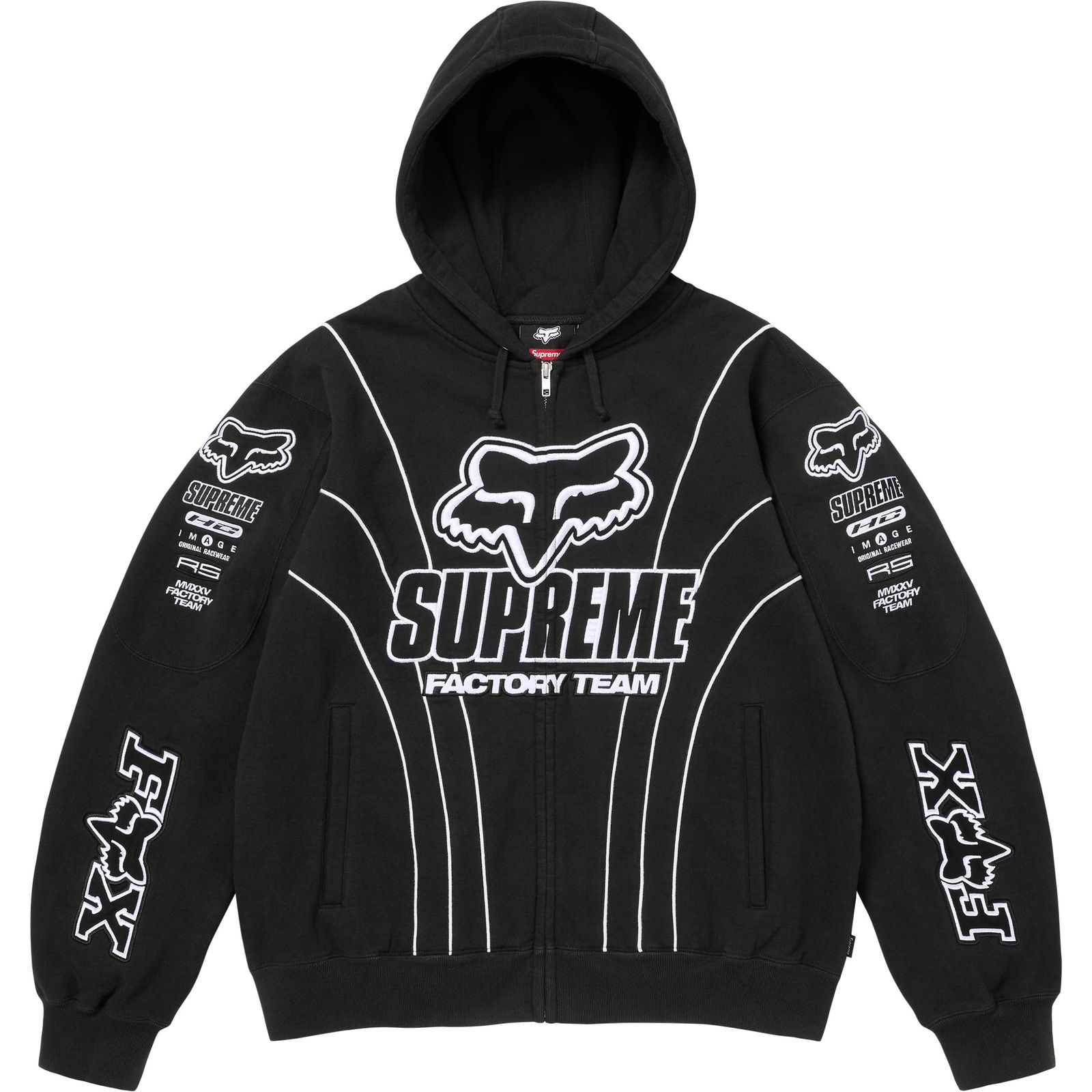 Supreme®/Fox Racing® Zip Up Hooded Sweatshirt