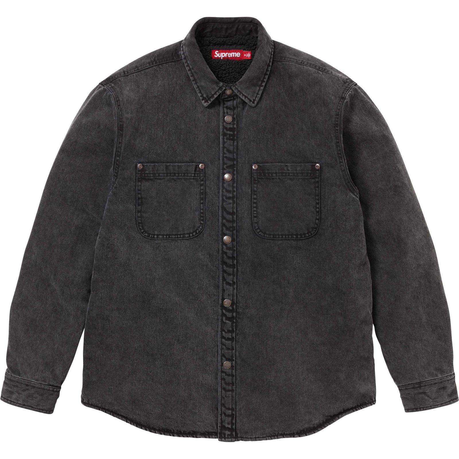 Shearling Lined Denim Work Shirt