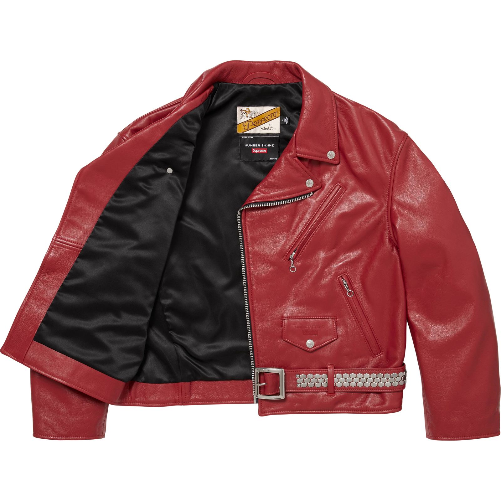 Supreme®/Number (N)ine®/Schott® Perfecto Leather Jacket