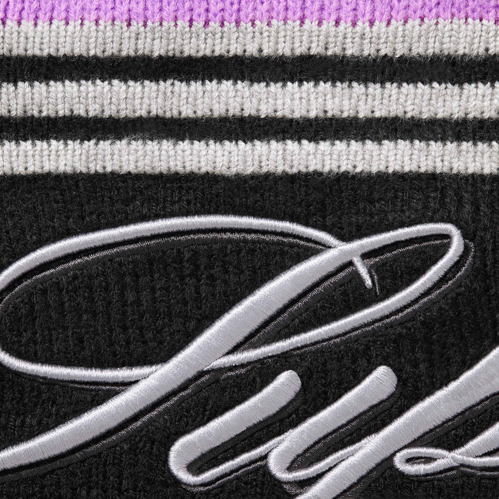 Script Stripe Half Zip Sweater