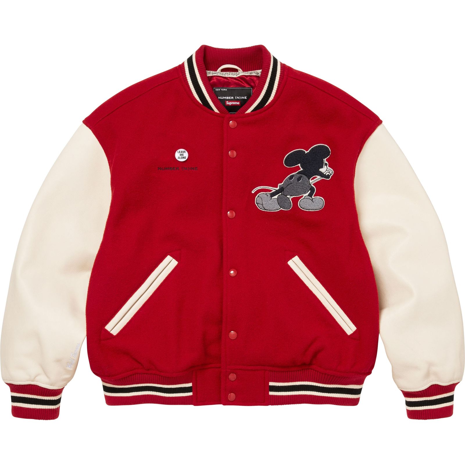Supreme®/Number (N)ine®/Mickey Mouse Varsity Jacket