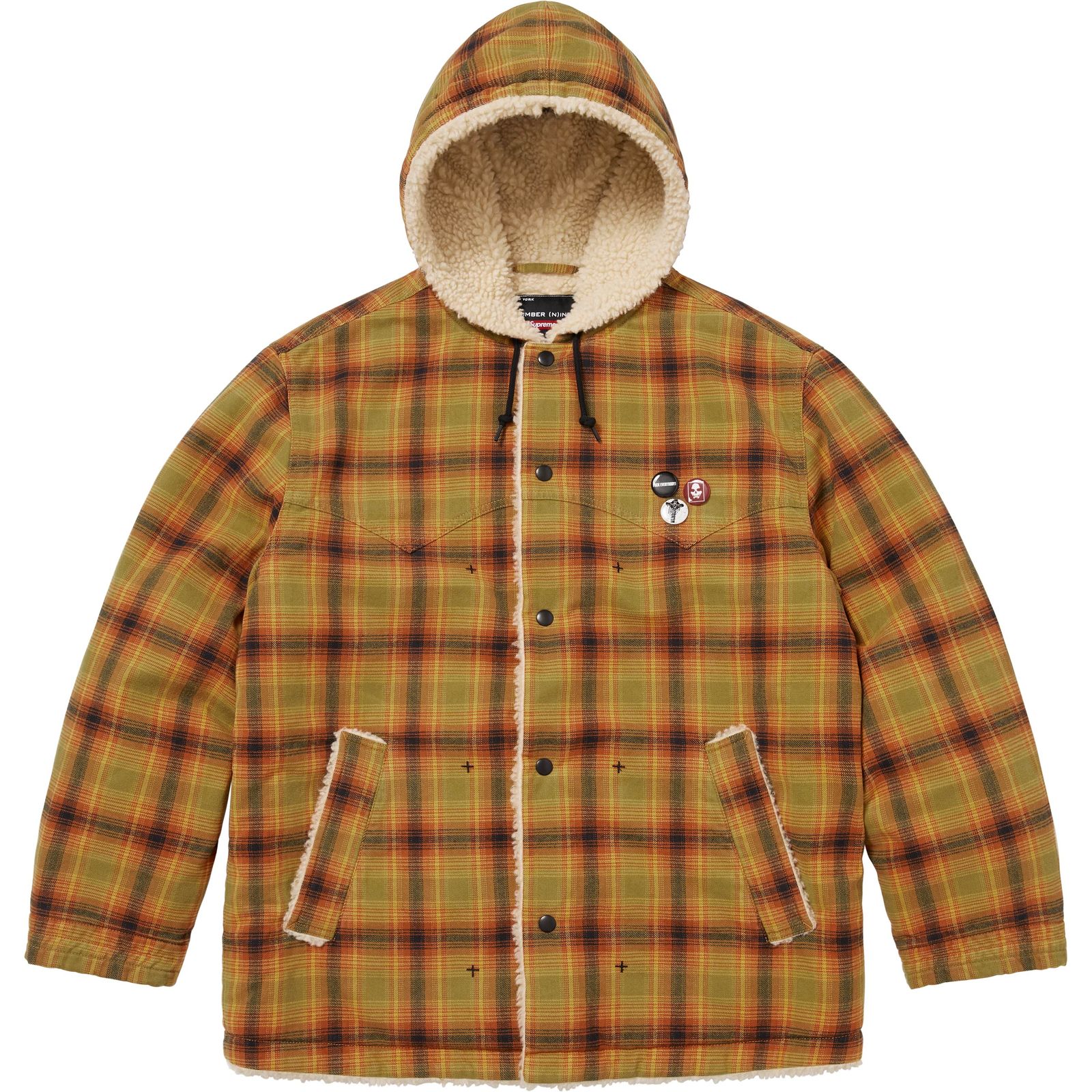 Supreme®/Number (N)ine® Faux Shearling Hooded Coat