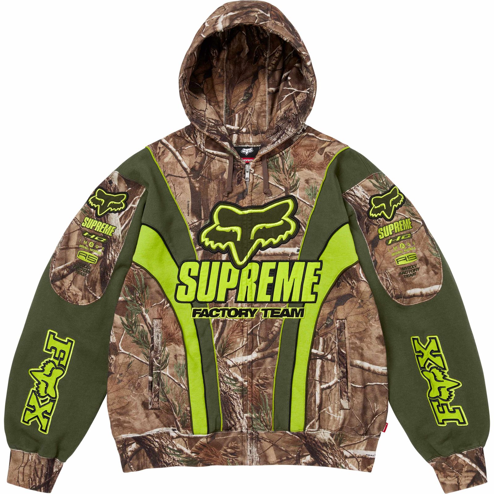 Supreme®/Fox Racing® Zip Up Hooded Sweatshirt