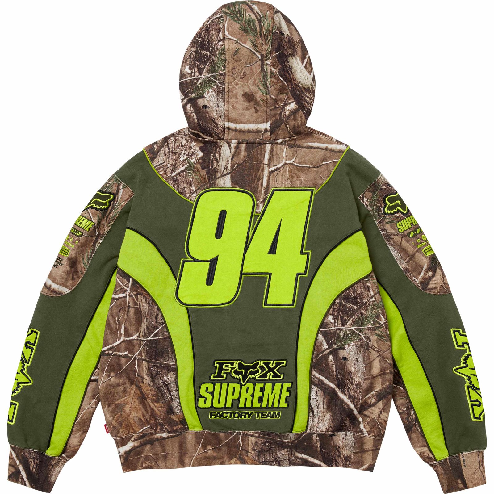 Supreme®/Fox Racing® Zip Up Hooded Sweatshirt